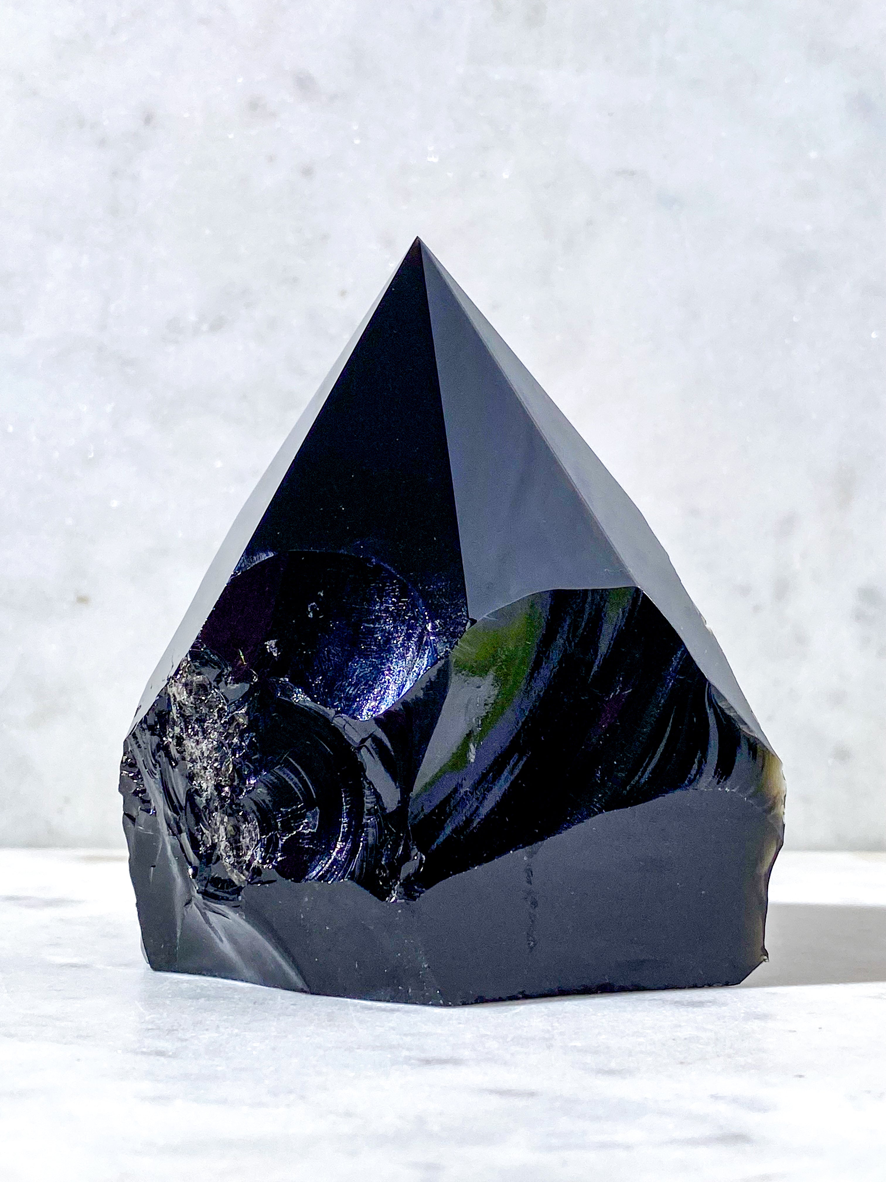 Obsidian Med Poleret Spids (Nr. 4)