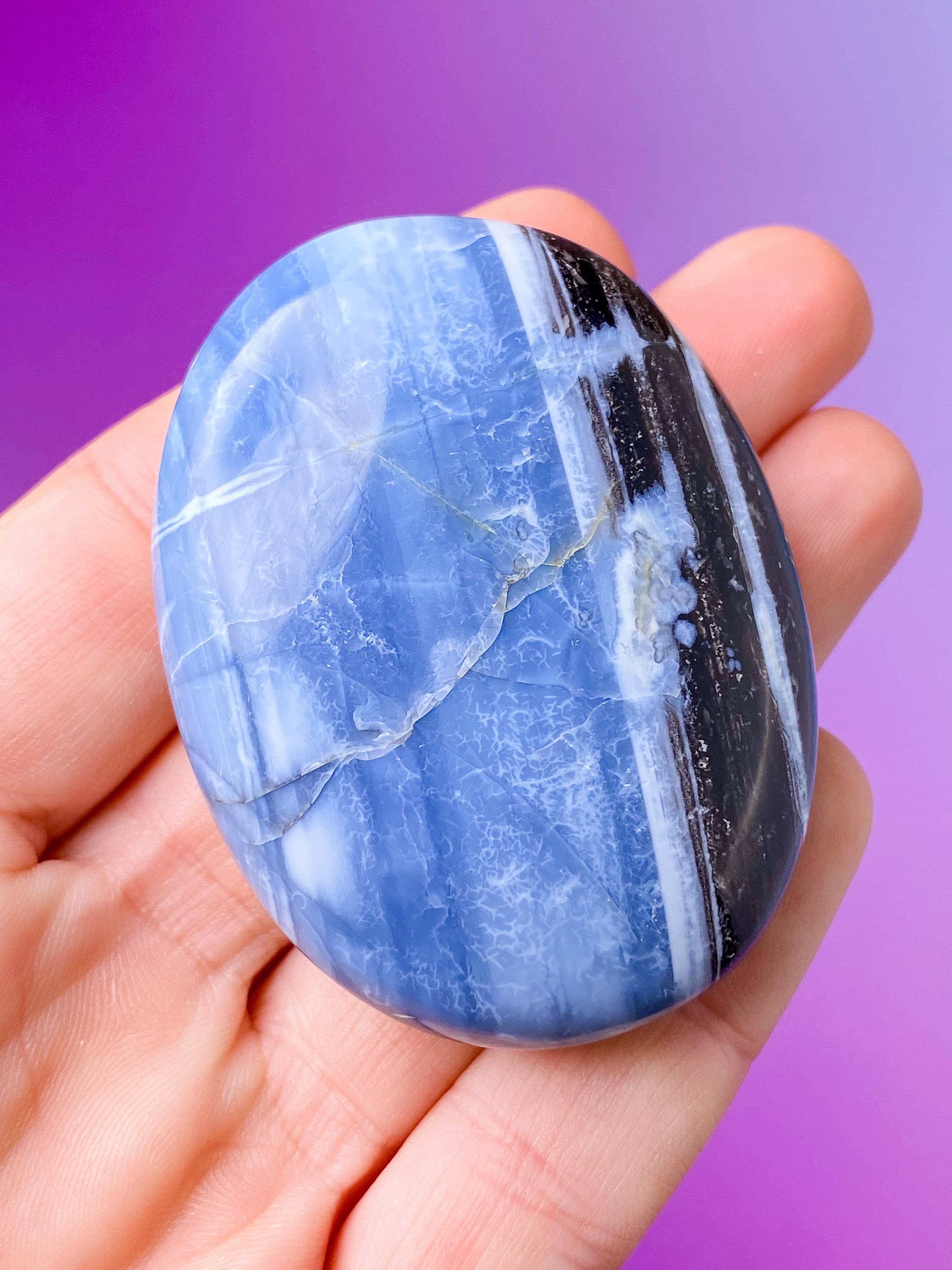 Blå Opal Palmstone (Nr. 7)