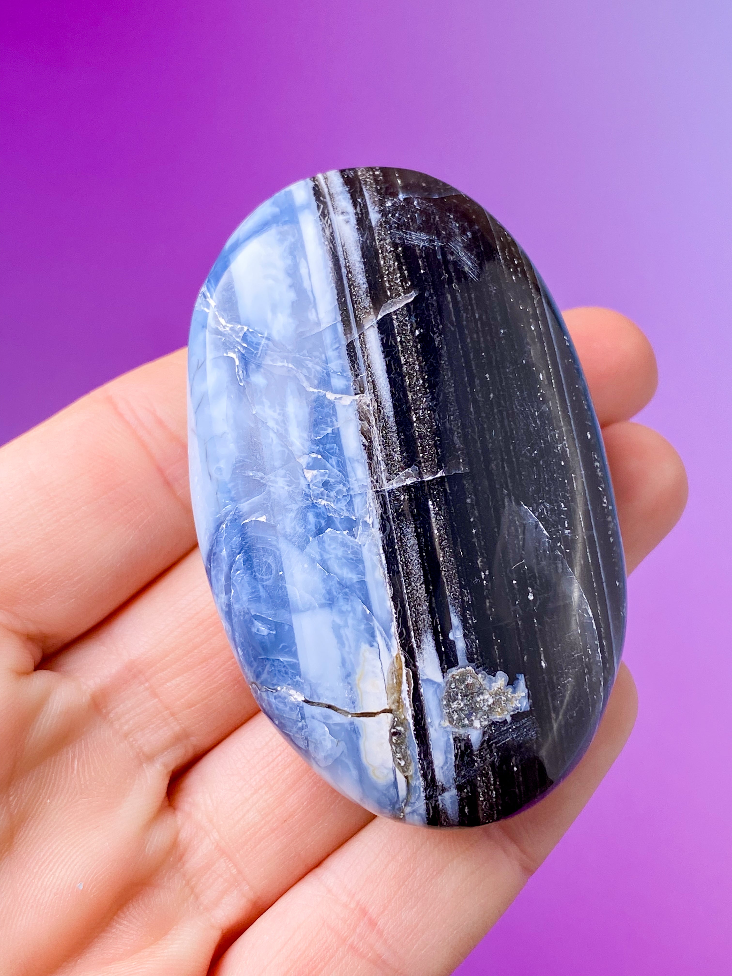 Blå Opal Palmstone (Nr. 8)