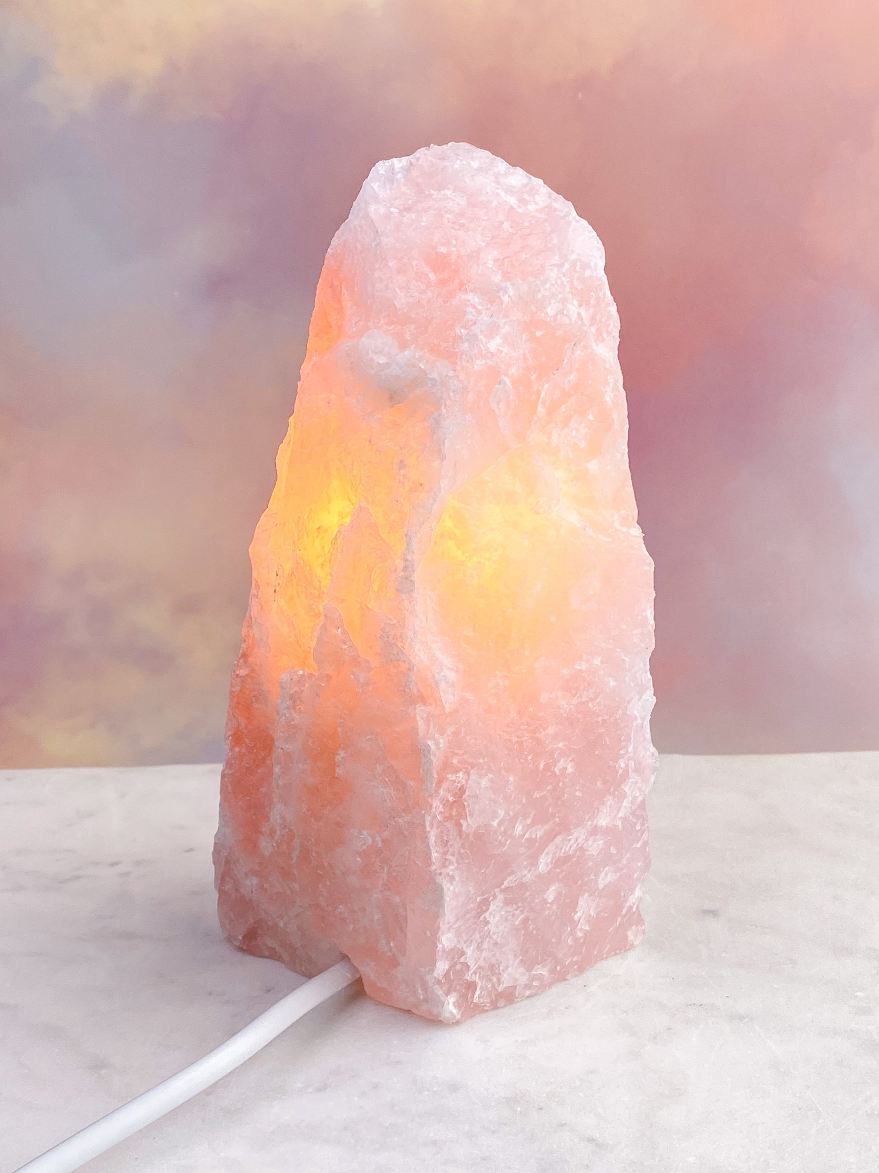 Rosakvarts Lampe (Nr. 9)