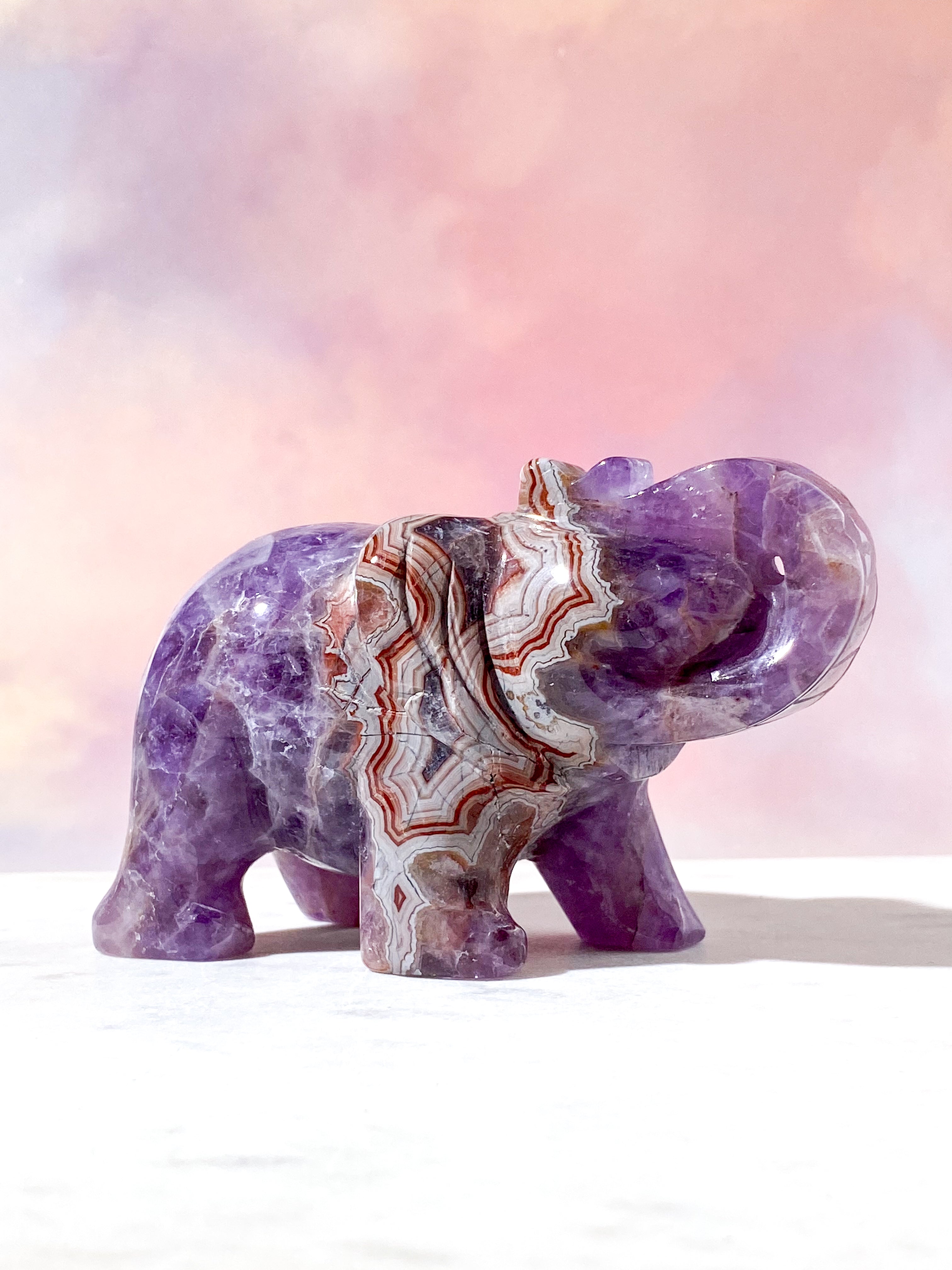 Mexico Agat & Ametyst Elefant (Nr. 2)