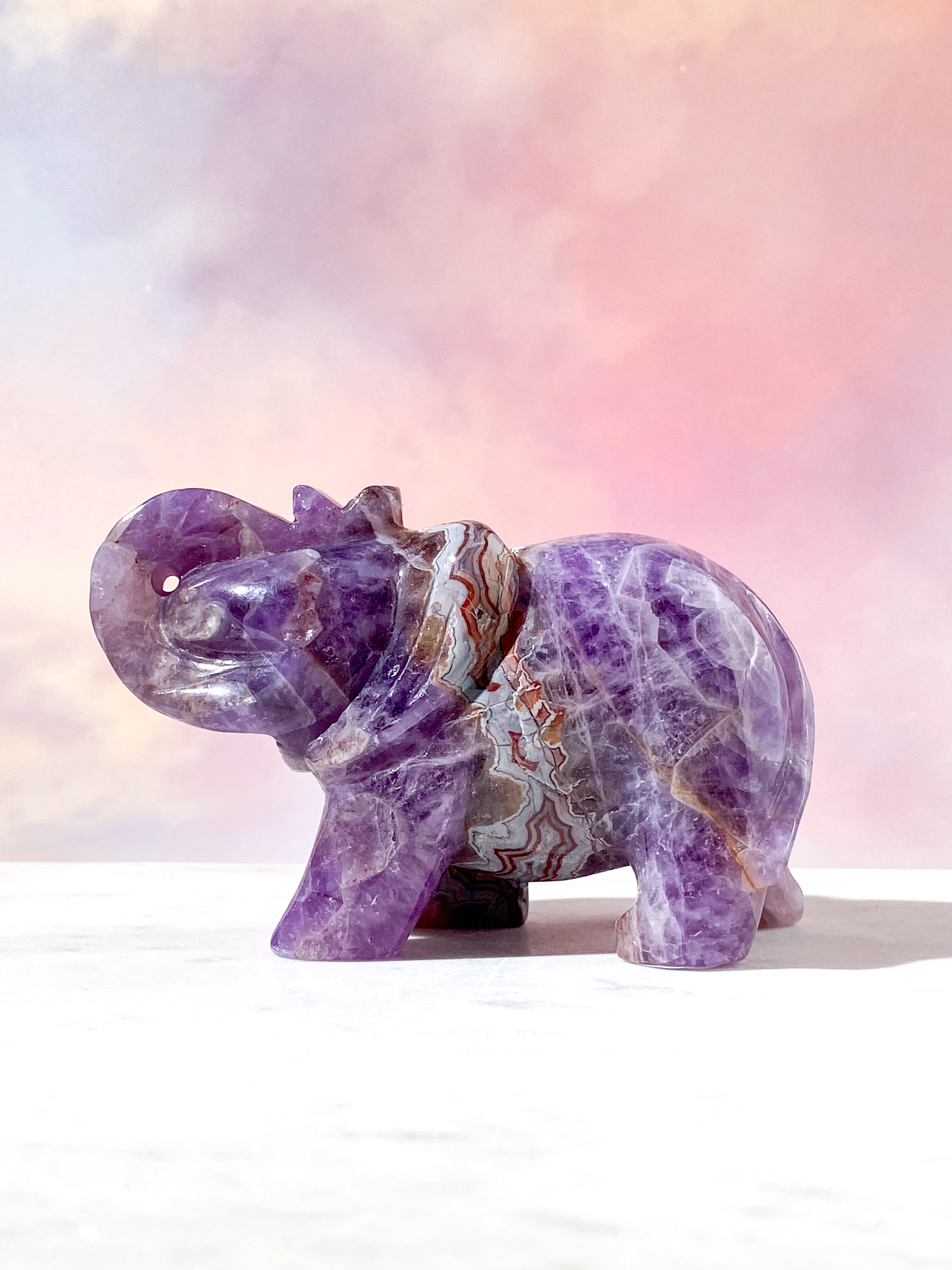 Mexico Agat & Ametyst Elefant (Nr. 2)