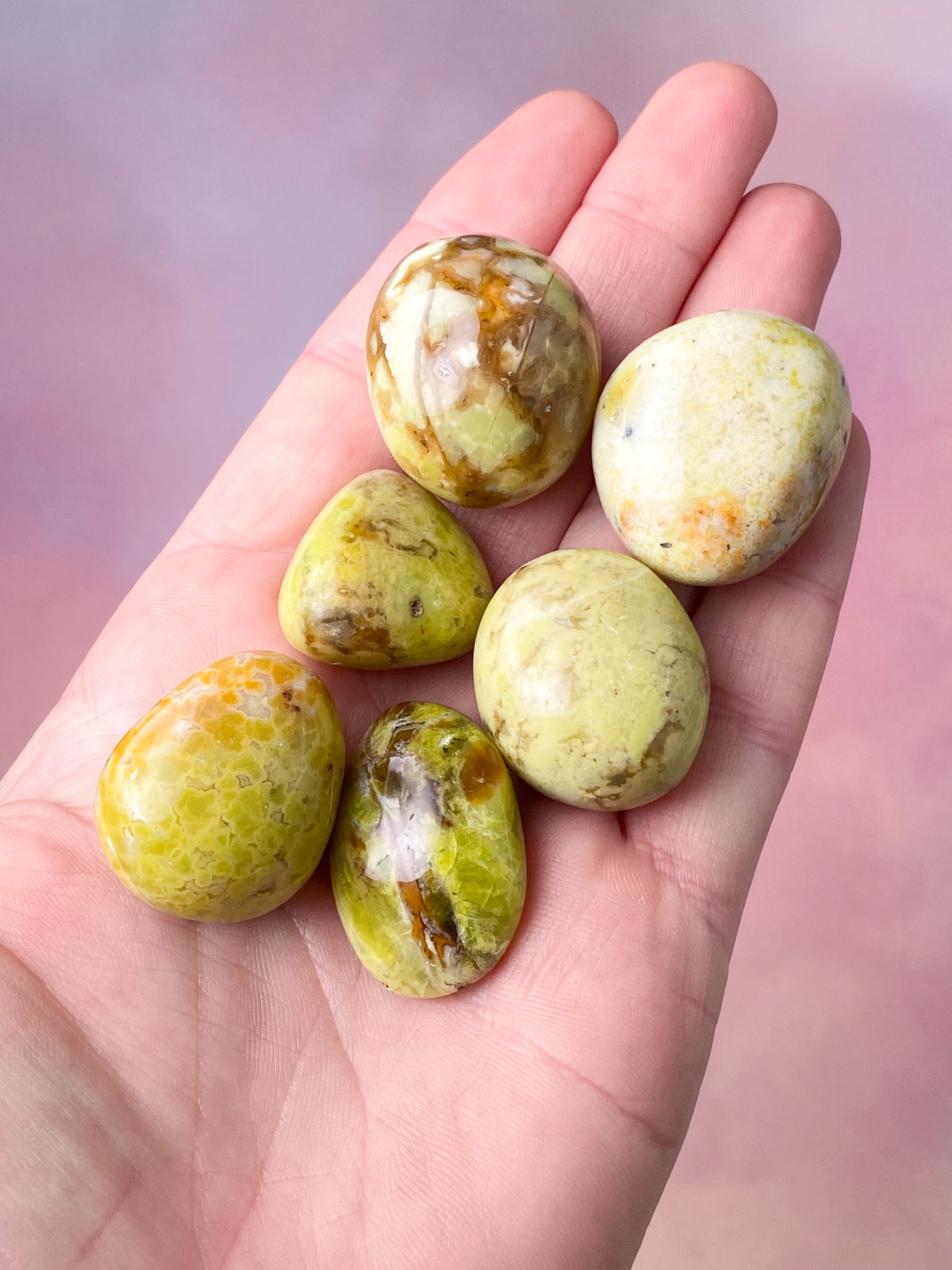 Grön opal polerad