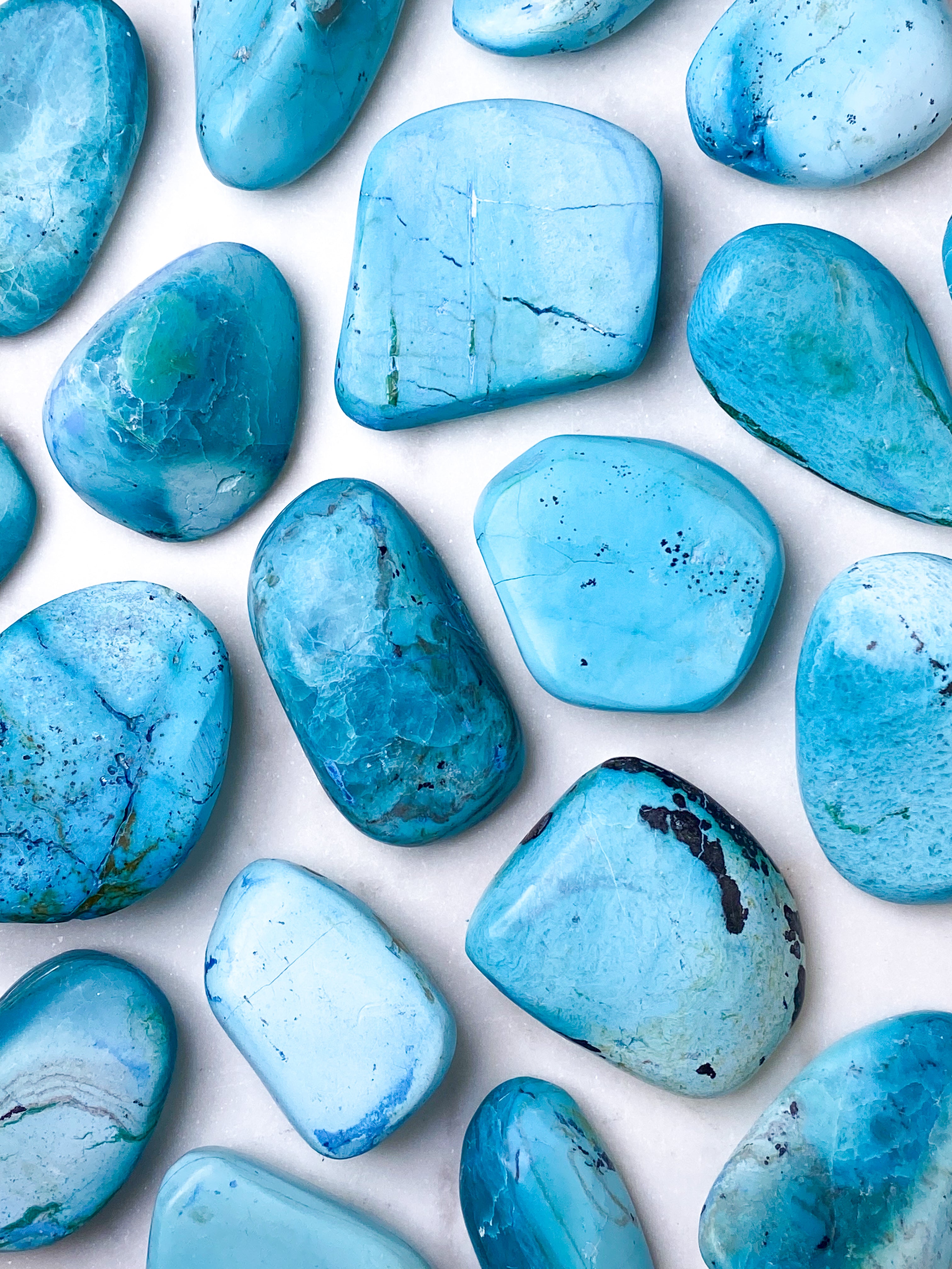 Akva Chrysocolla polerad