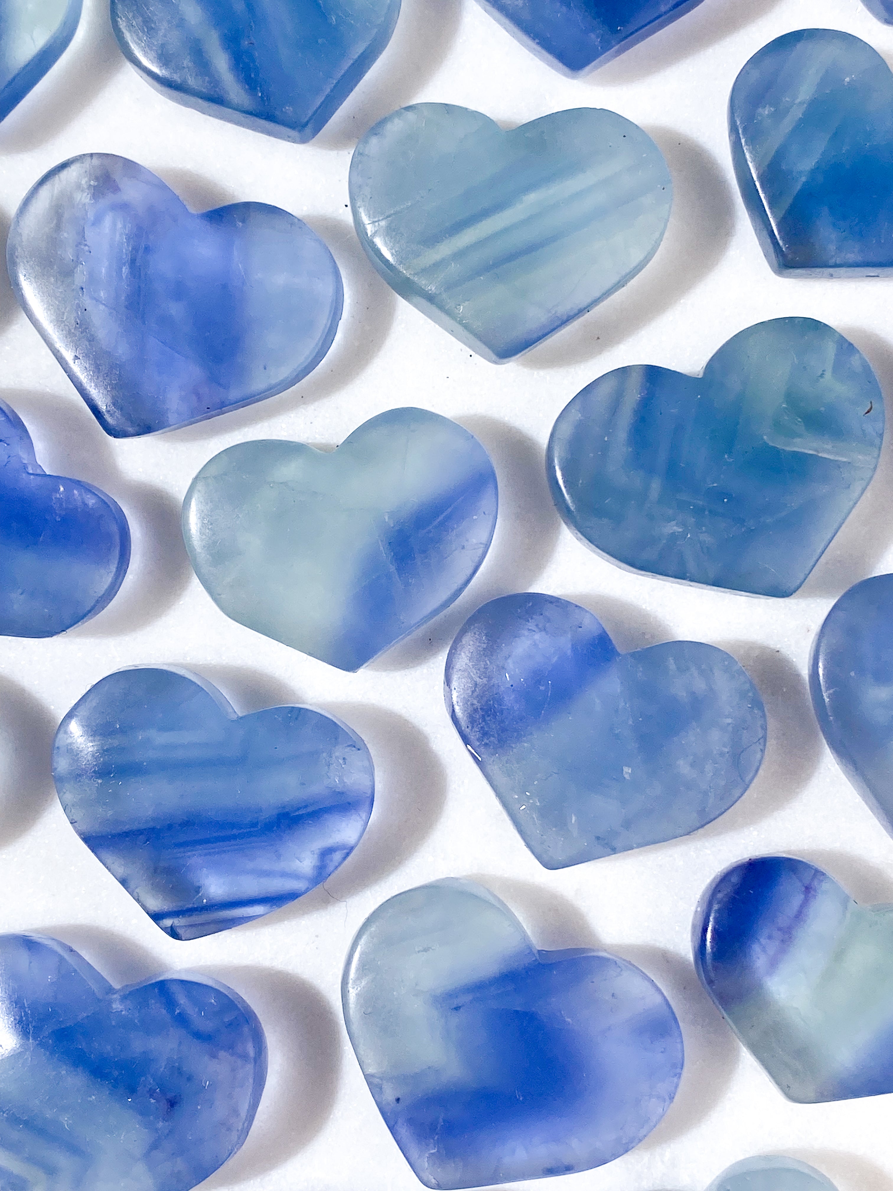 Blå Fluorit Hjärta