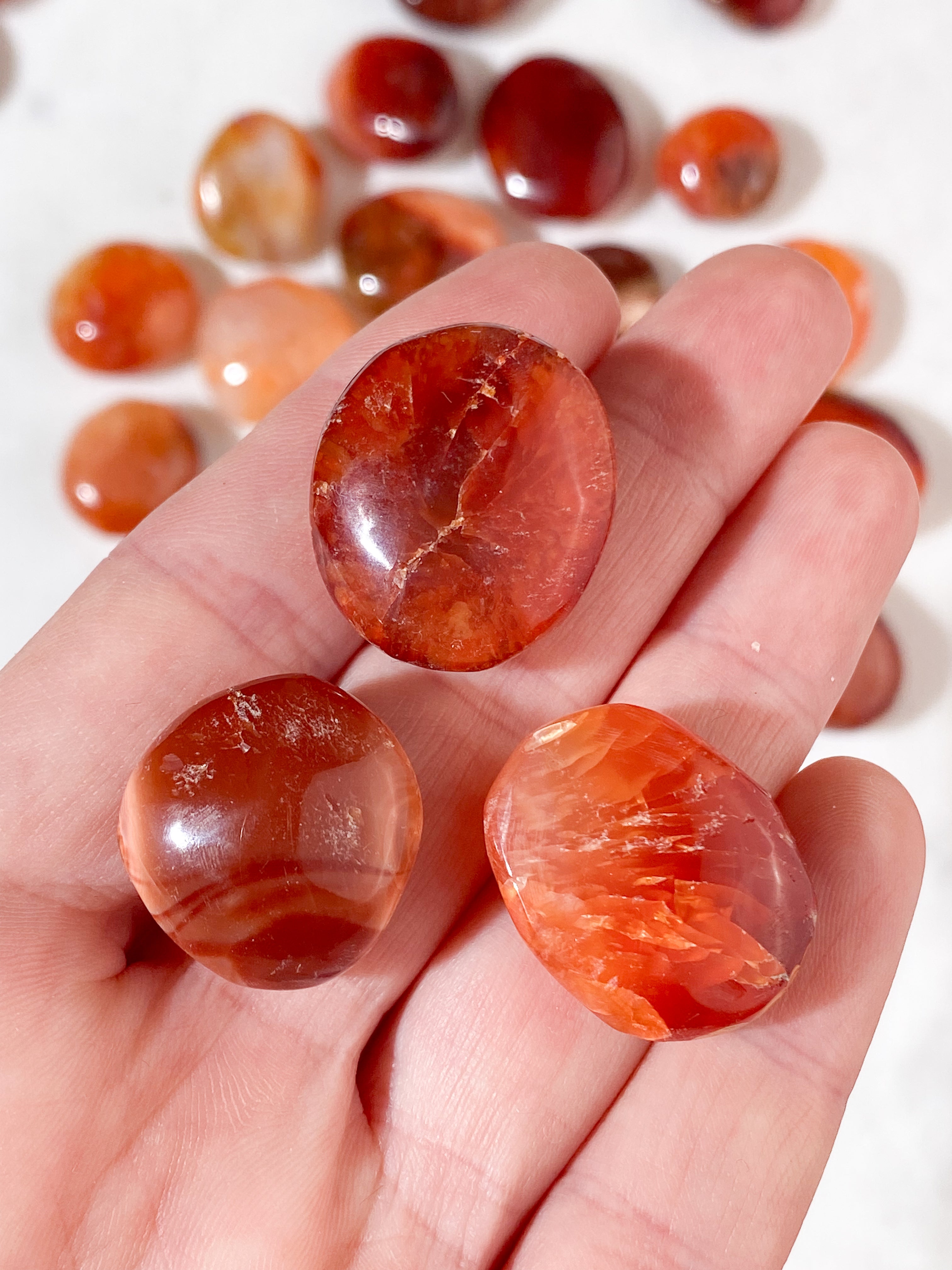 Karneol Pocket Stone - Exklusiv kvalitet