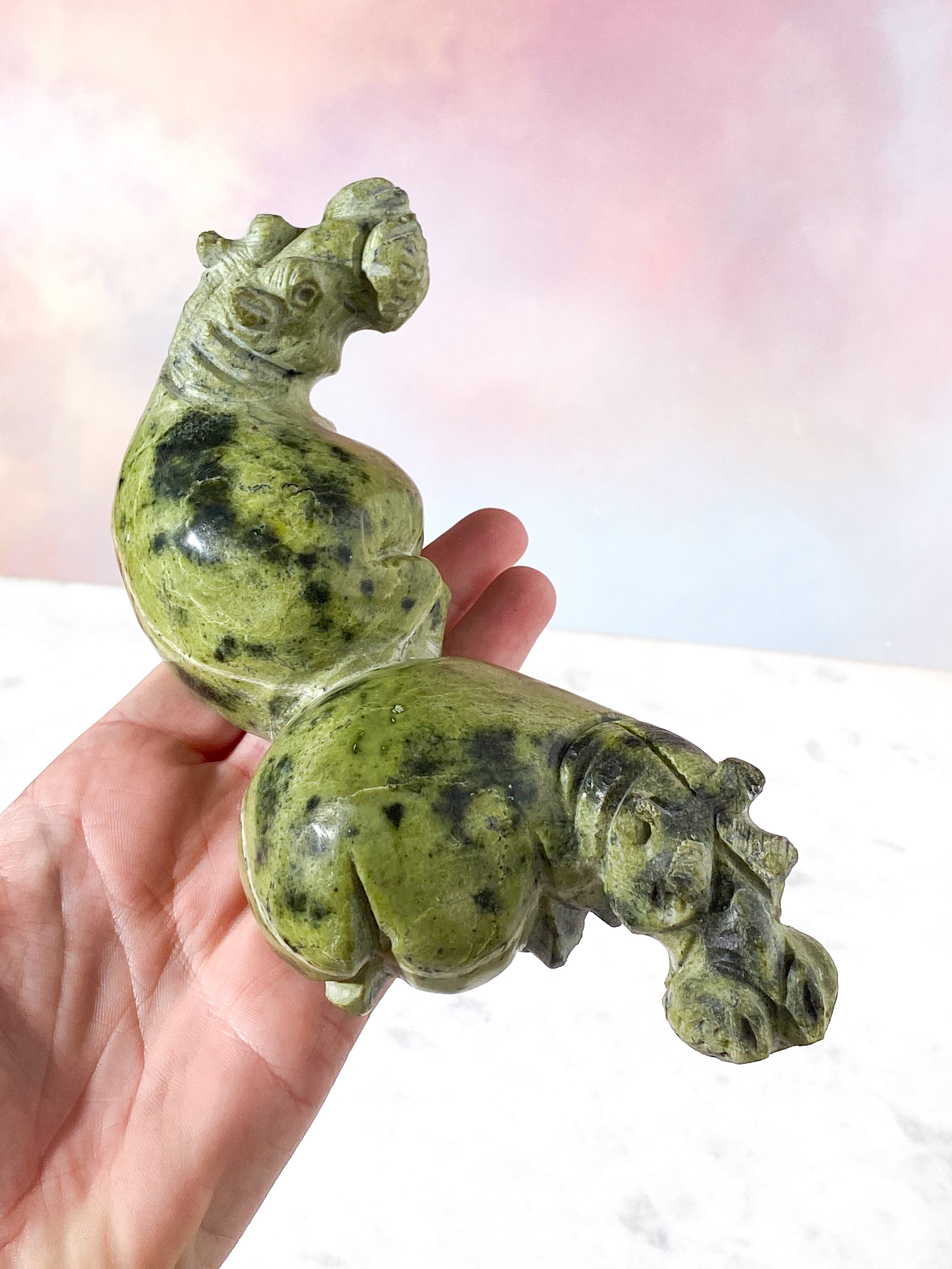Leopard Serpentin Flodhest (Nr. 2)