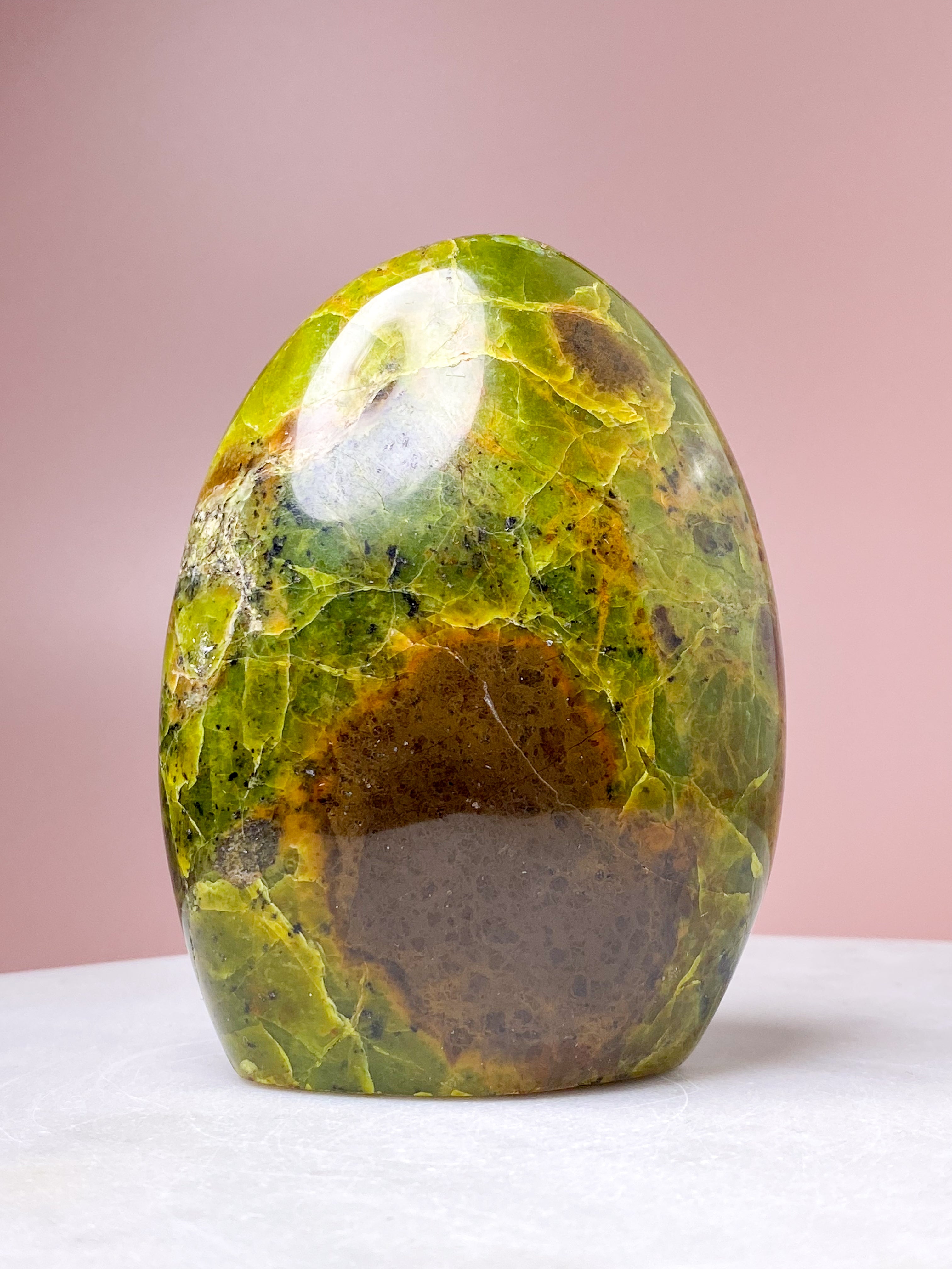 Grön opal polerad