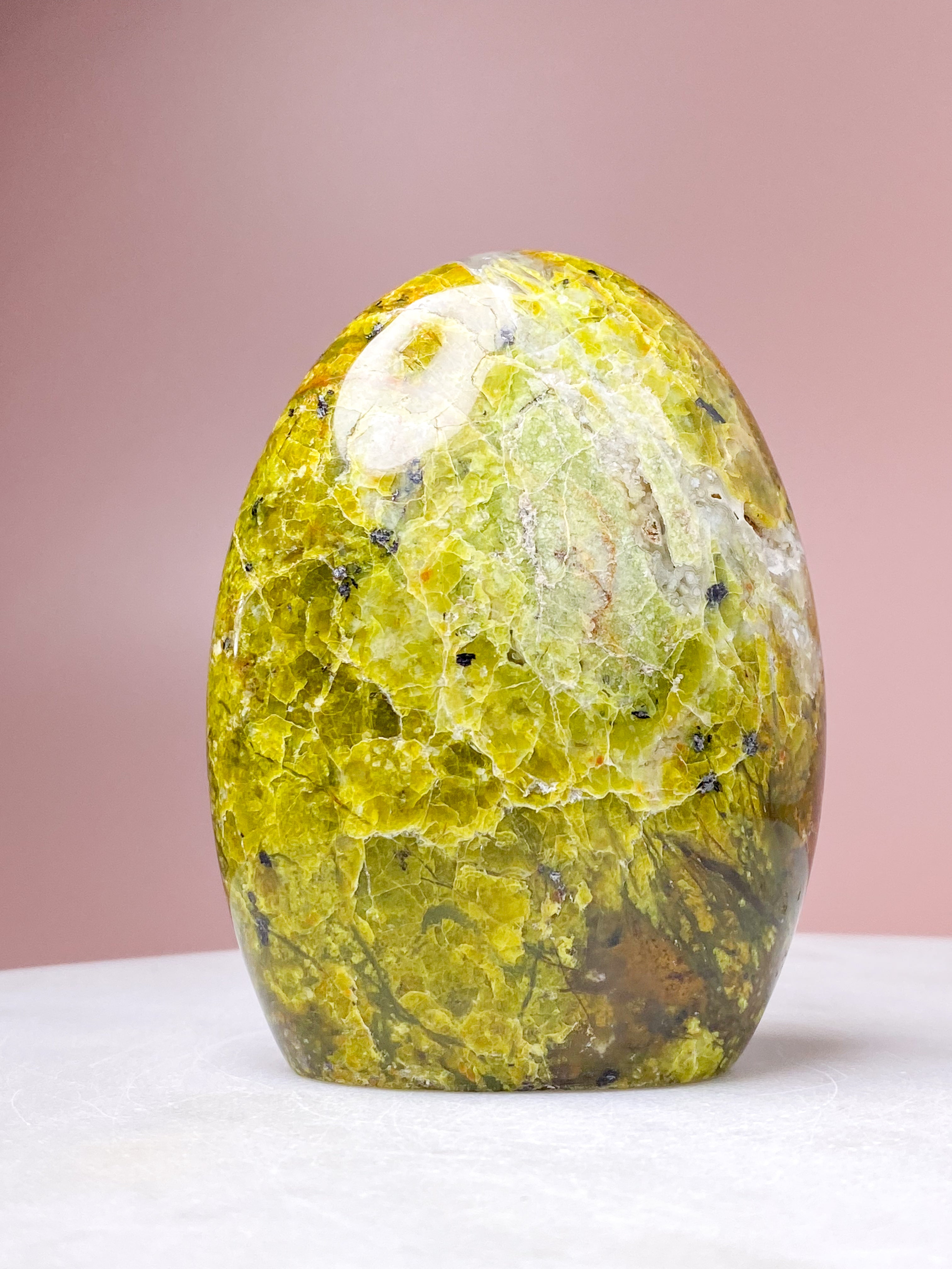 Grön opal polerad