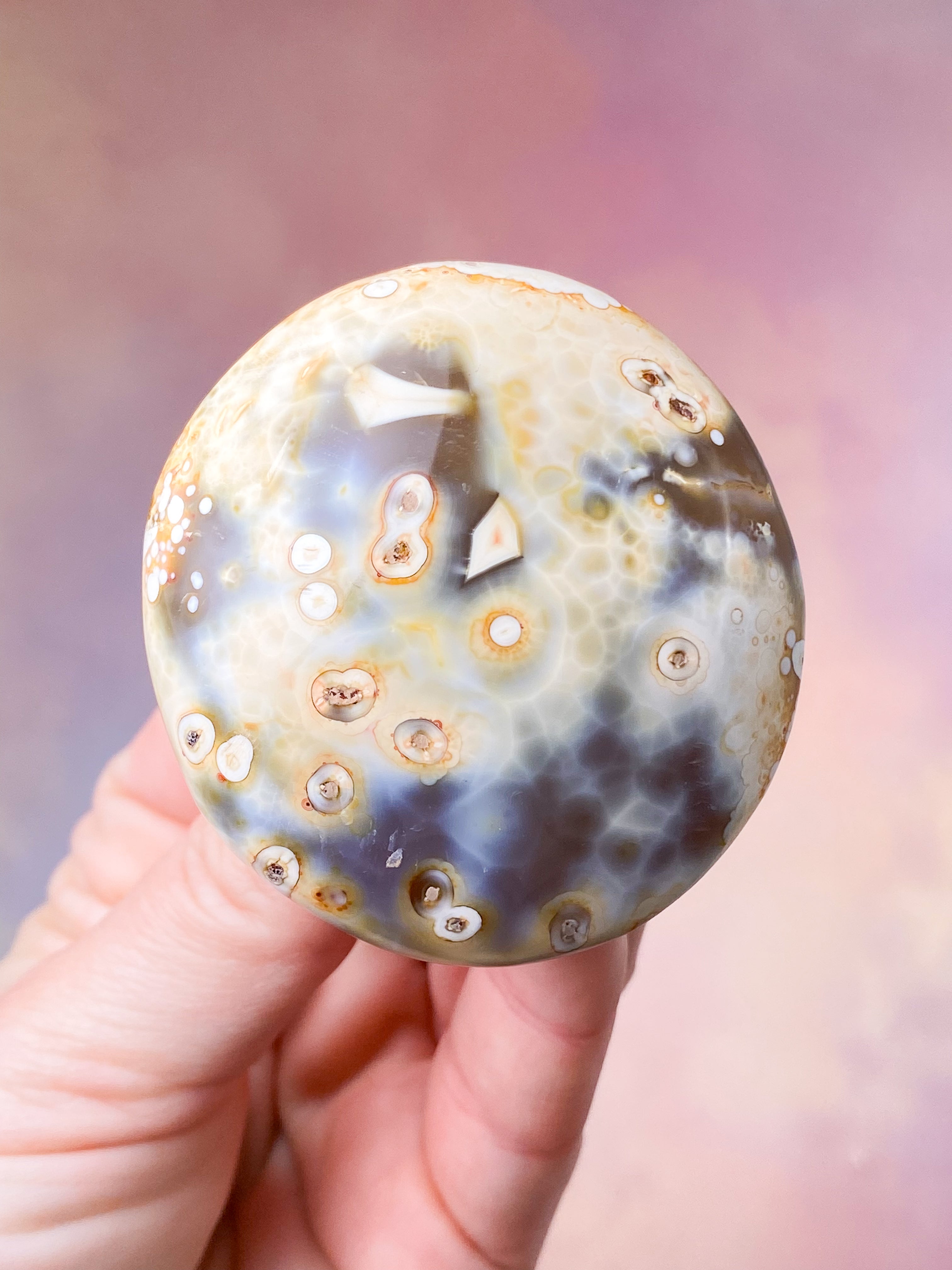 Carnelian Orca Agate Palmstone (nr 3)