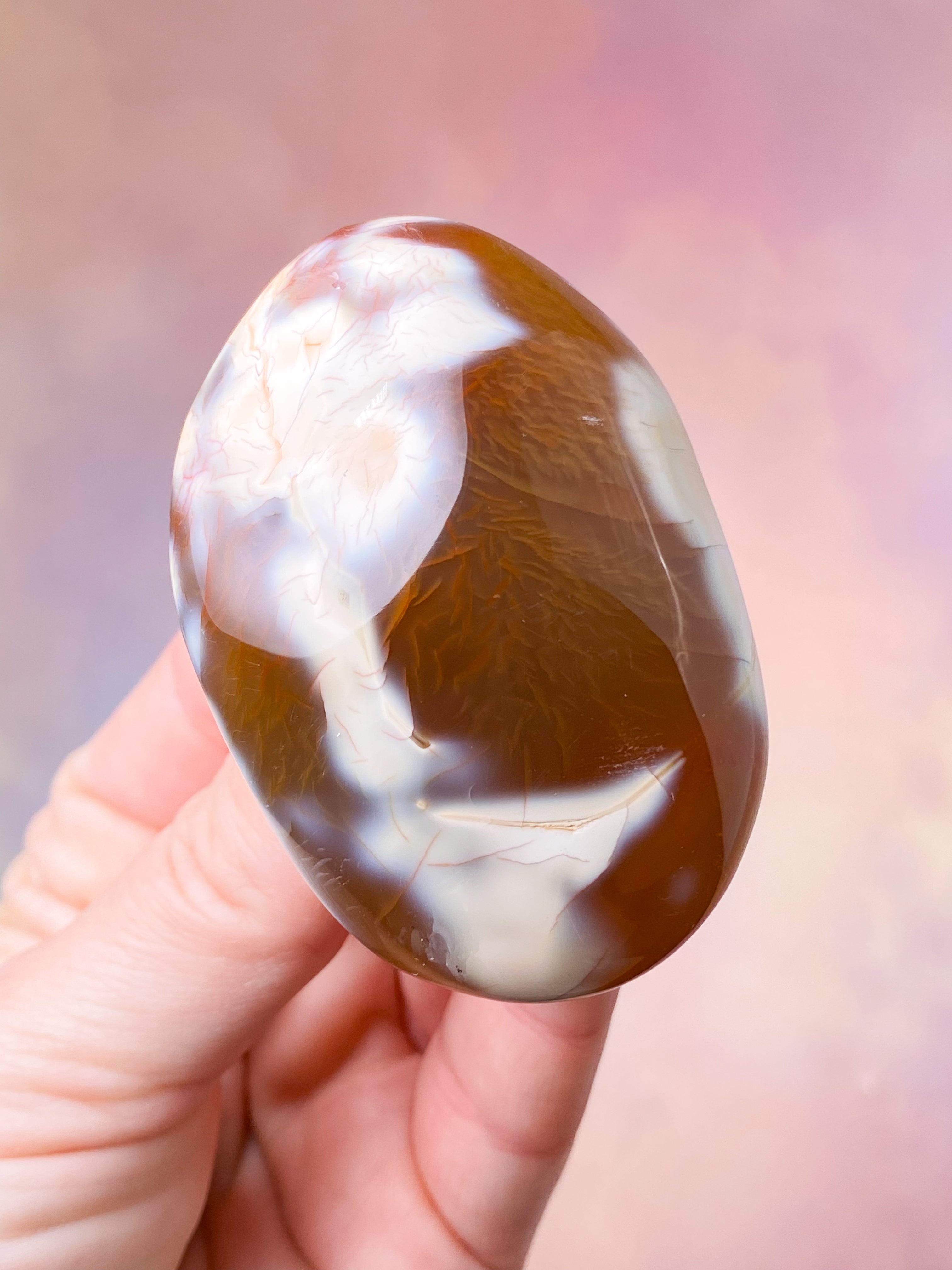 Carnelian Orca Agate Palmstone (nr 4)