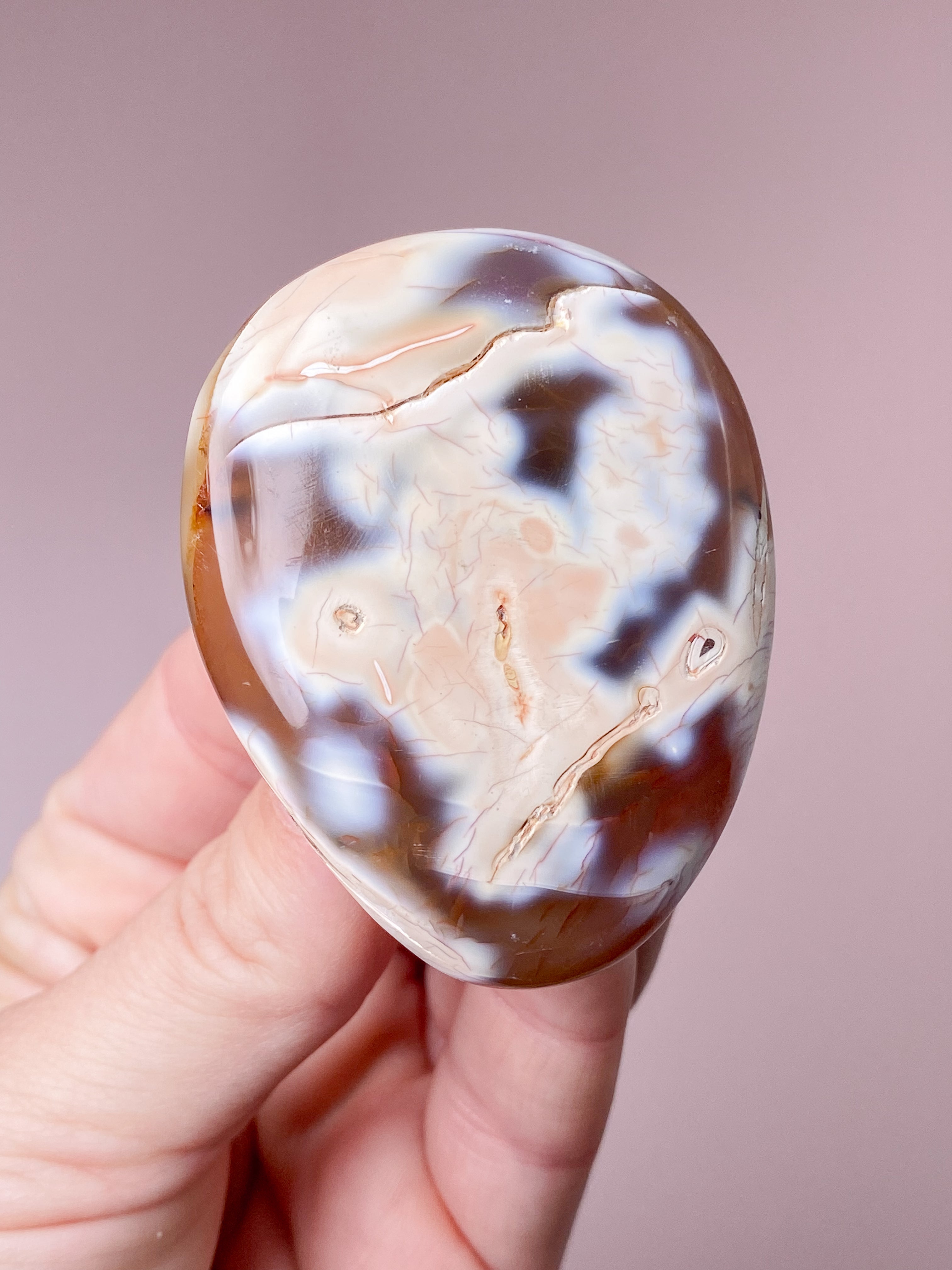 Karneol Orca Agat Palmstone (Nr. 9)