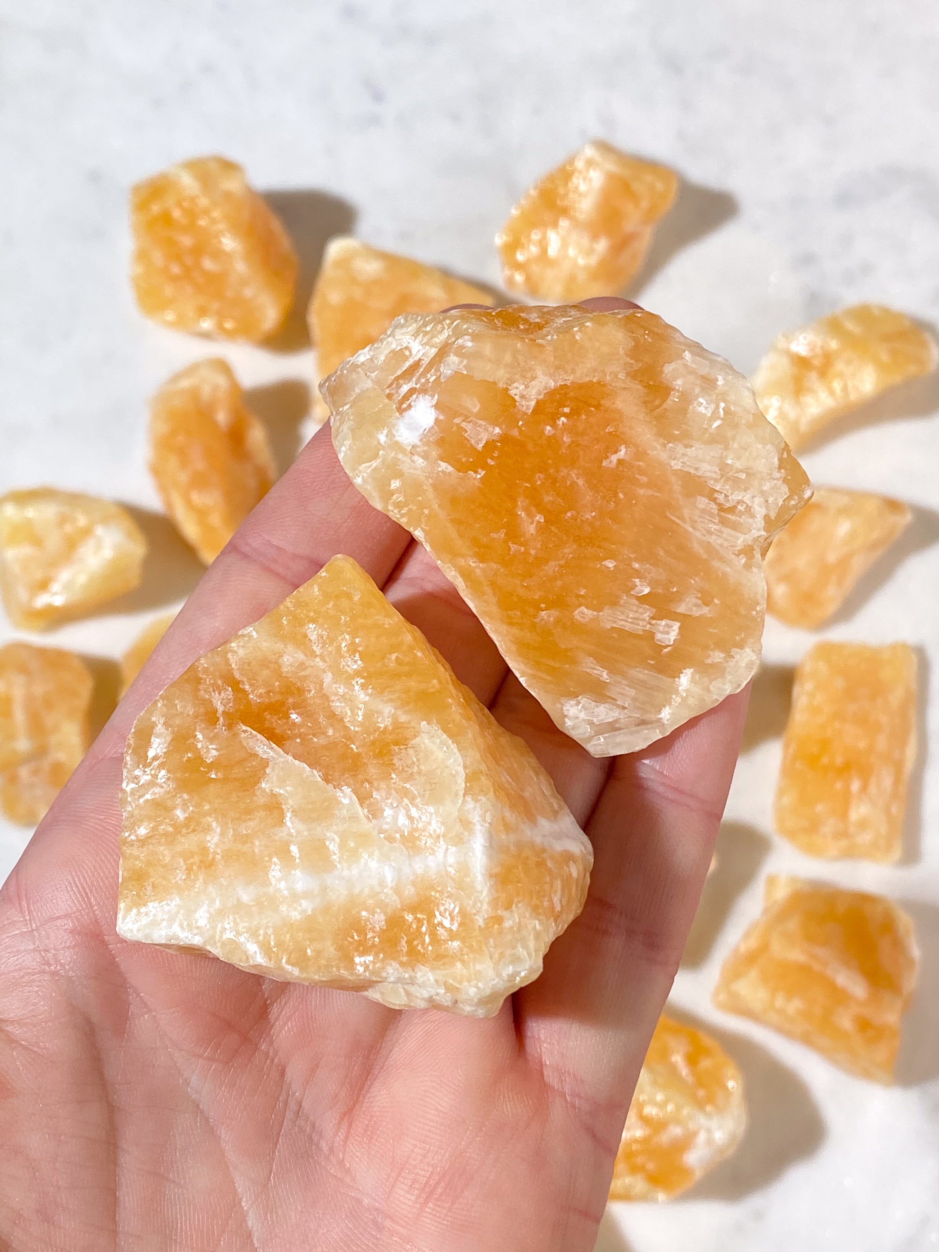 (GRATIS) 🎁 Ljus Orange Kalcit
