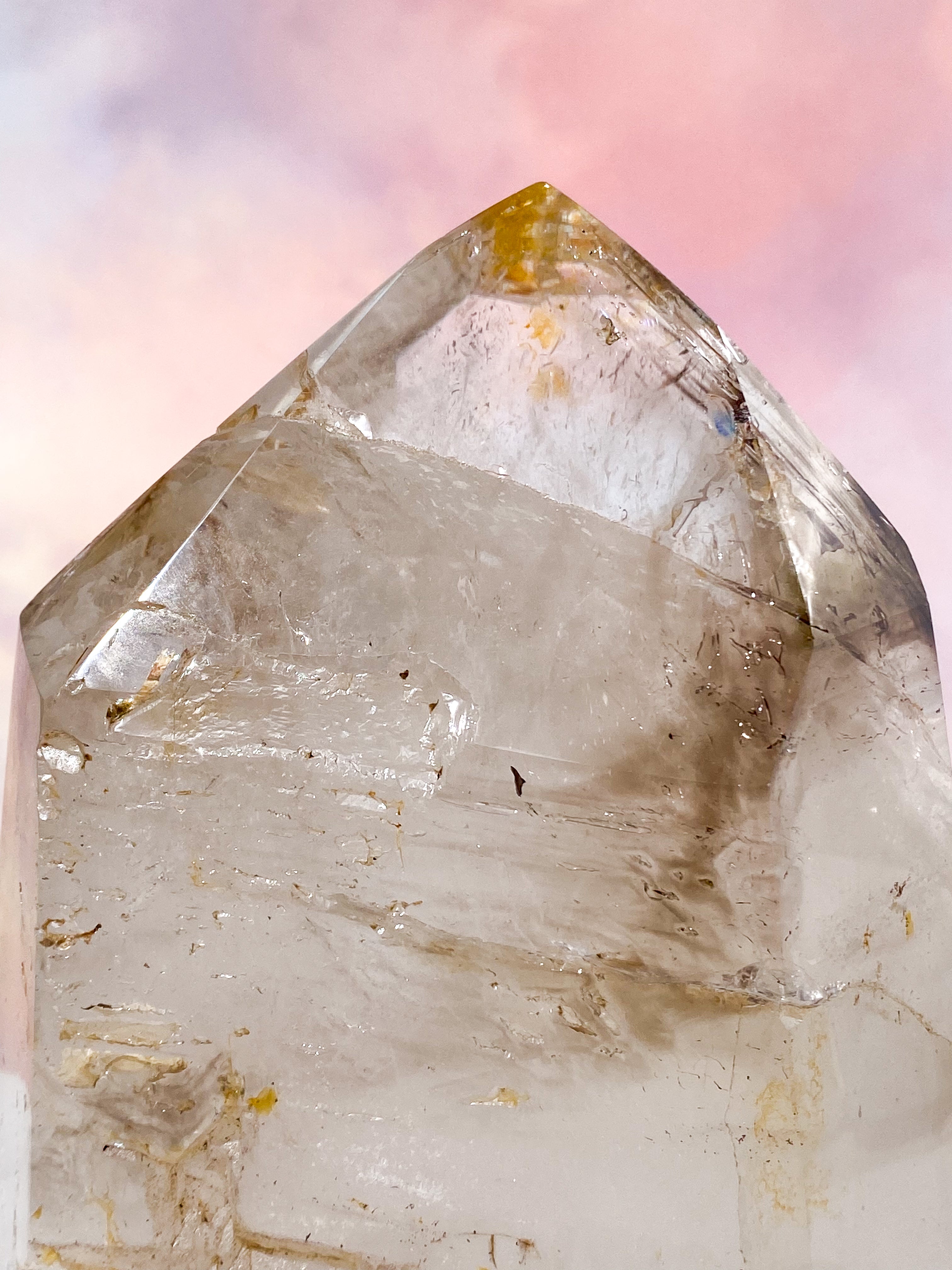 Enorm Enhydro Smokey Bergkristall Torn (Nr. 5) Exklusiv Kvalitet