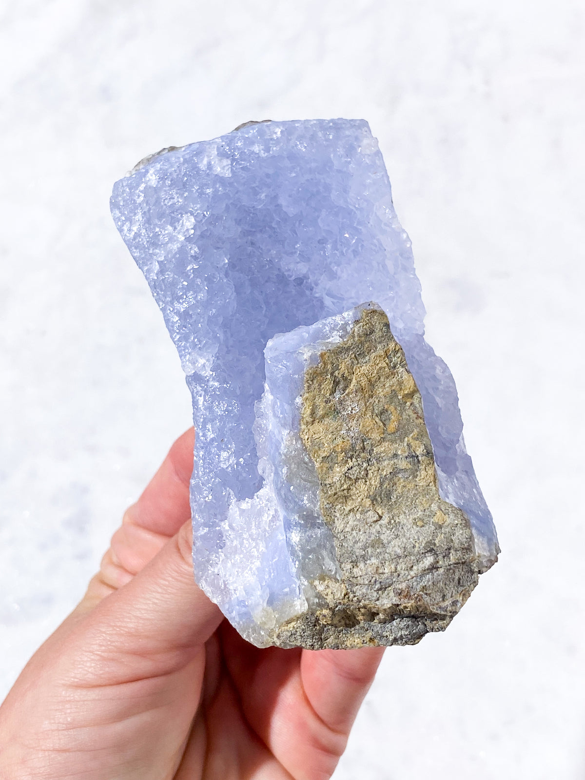 Druzy Blond Agat Rå (Nr. 10)
