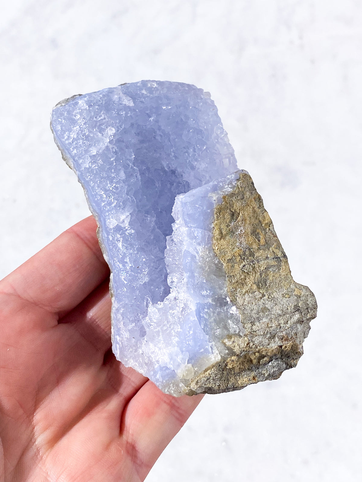 Druzy Blond Agat Rå (Nr. 10)