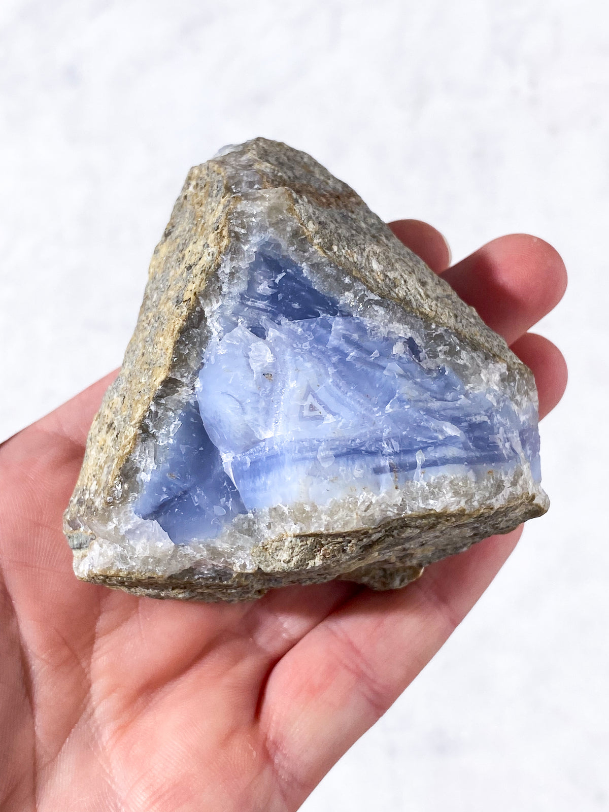 Druzy Blond Agat Rå (Nr. 11)