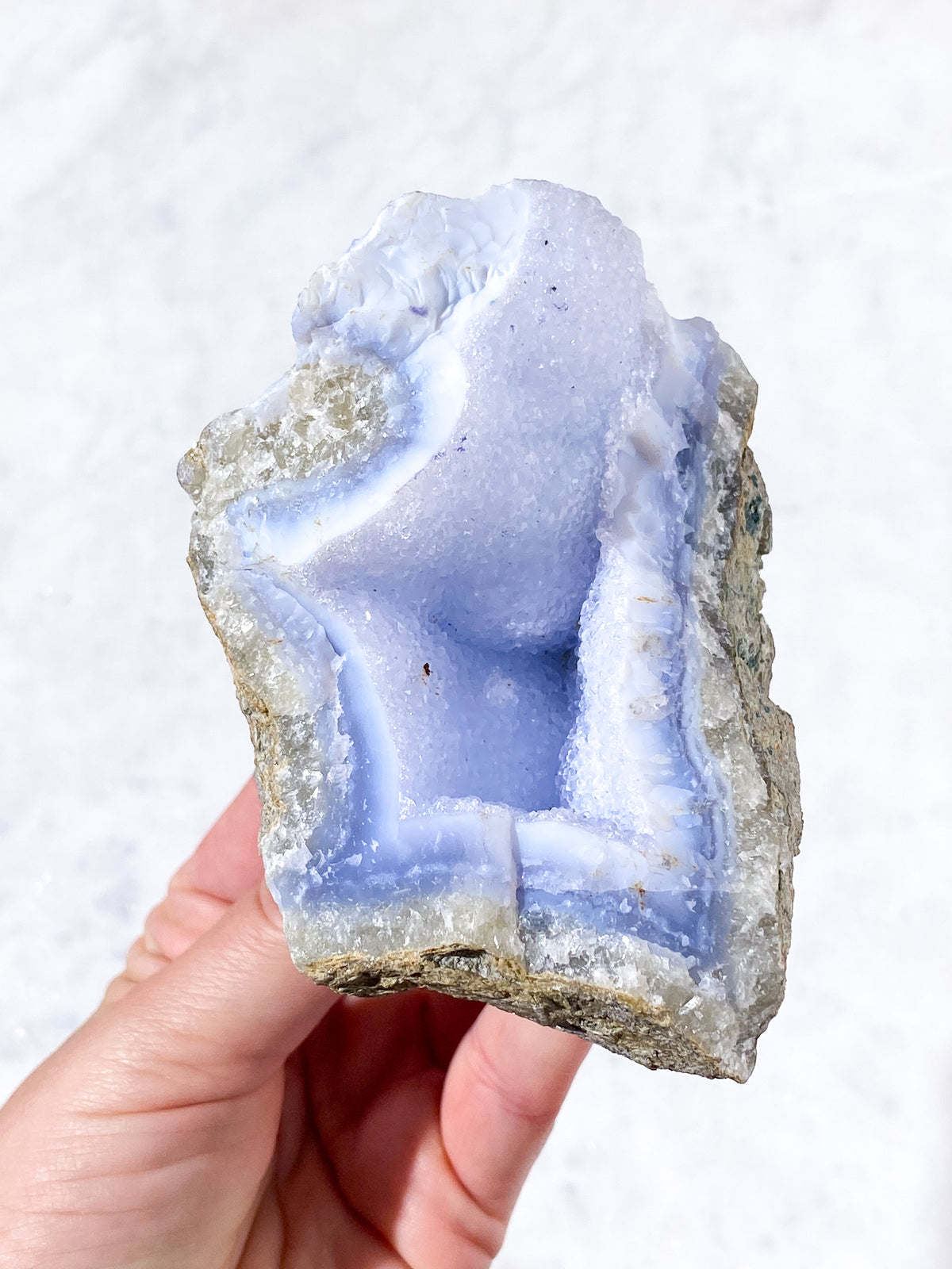 Druzy Blond Agat Rå (Nr. 12)