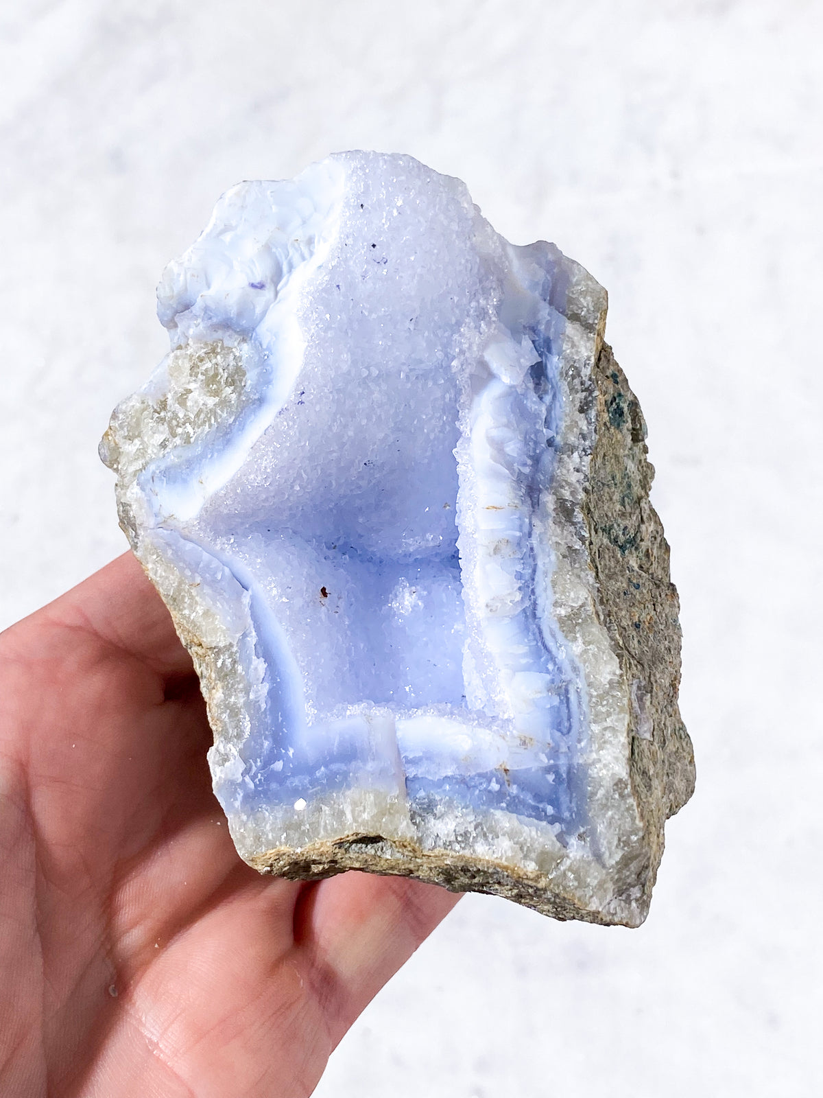 Druzy Blond Agat Rå (Nr. 12)
