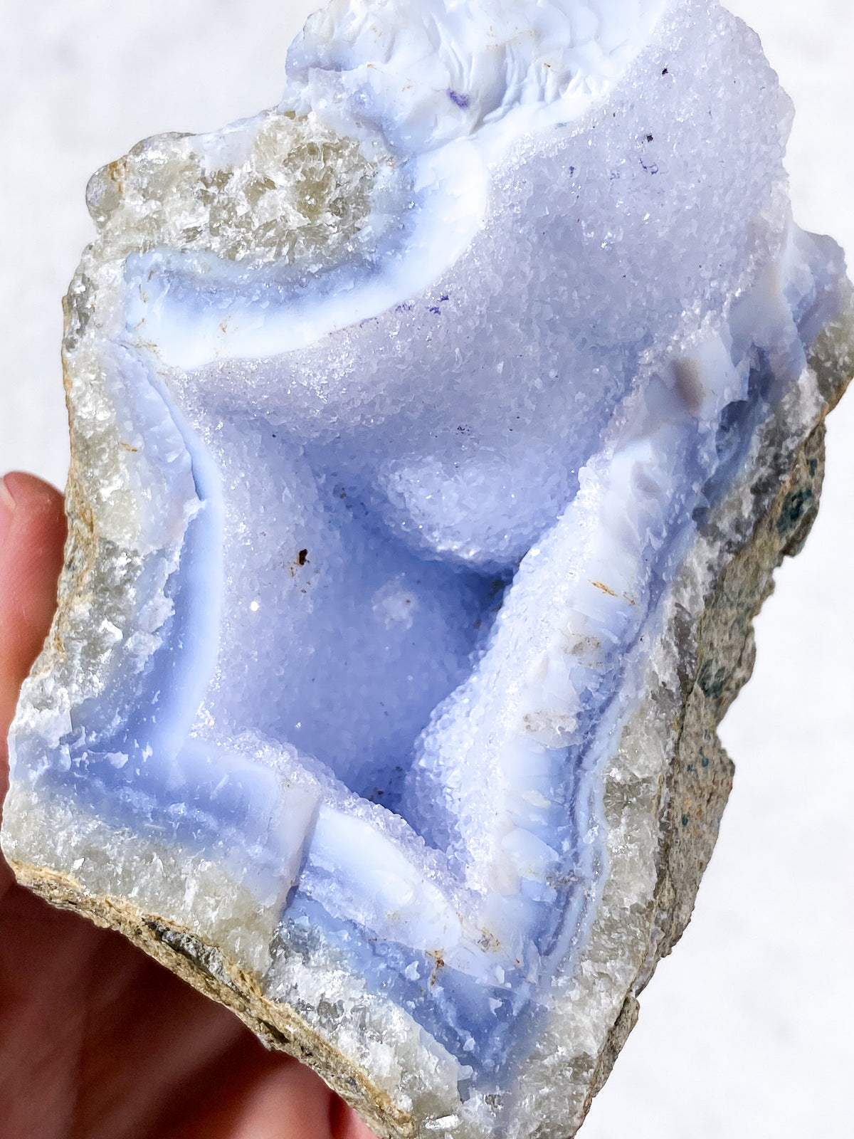 Druzy Blond Agat Rå (Nr. 12)