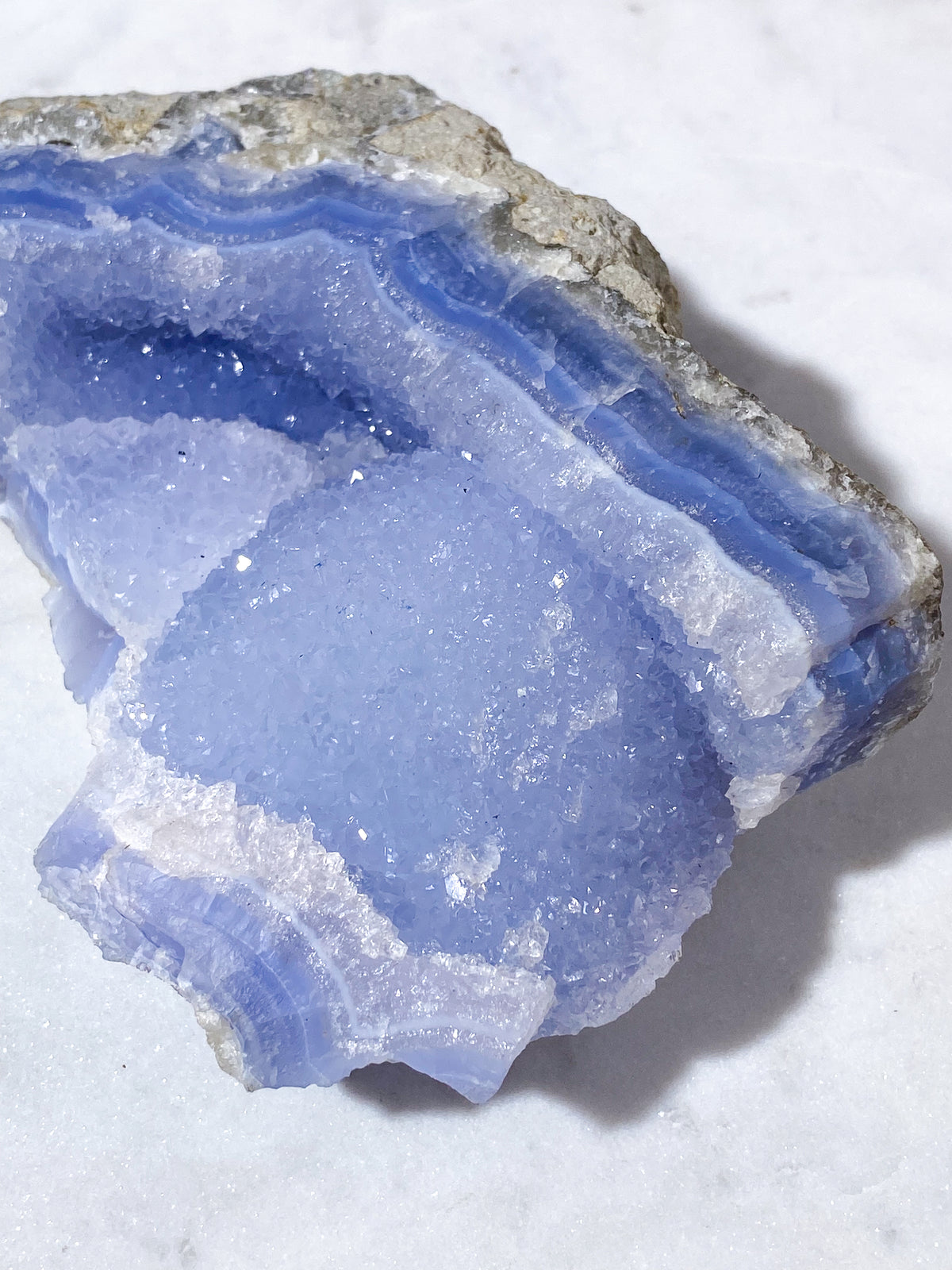Druzy Blond Agat Rå (Nr. 13)