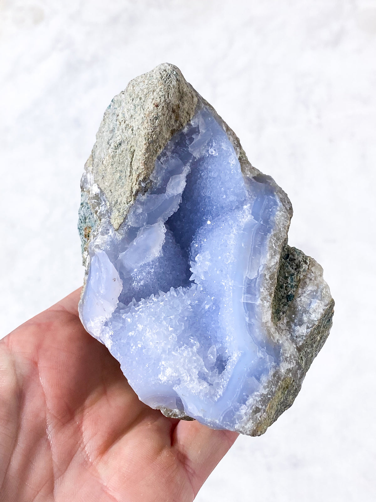 Druzy Blond Agat Rå (Nr. 14)