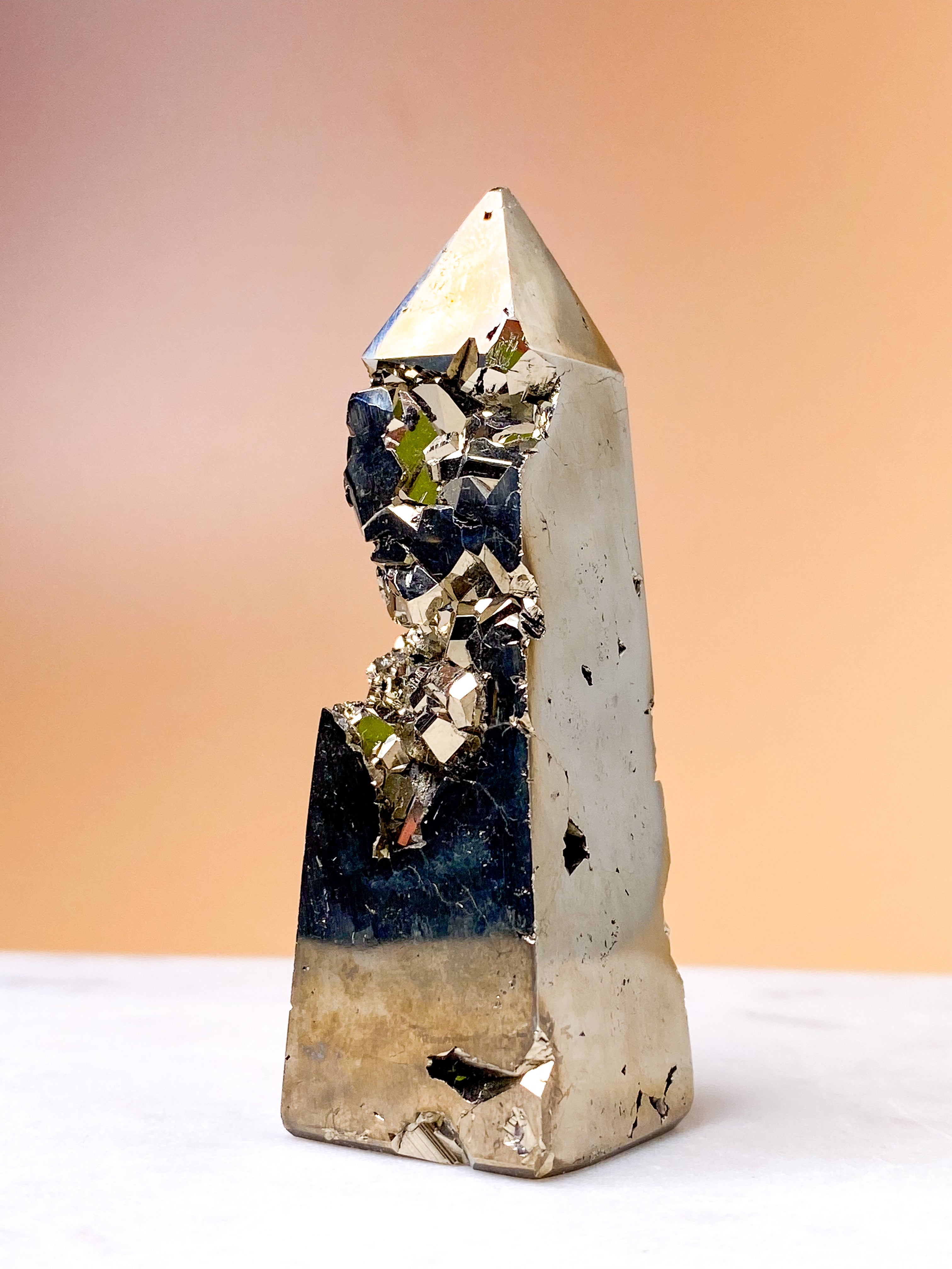 Druzy Pyrit Tårn (Nr. 1)