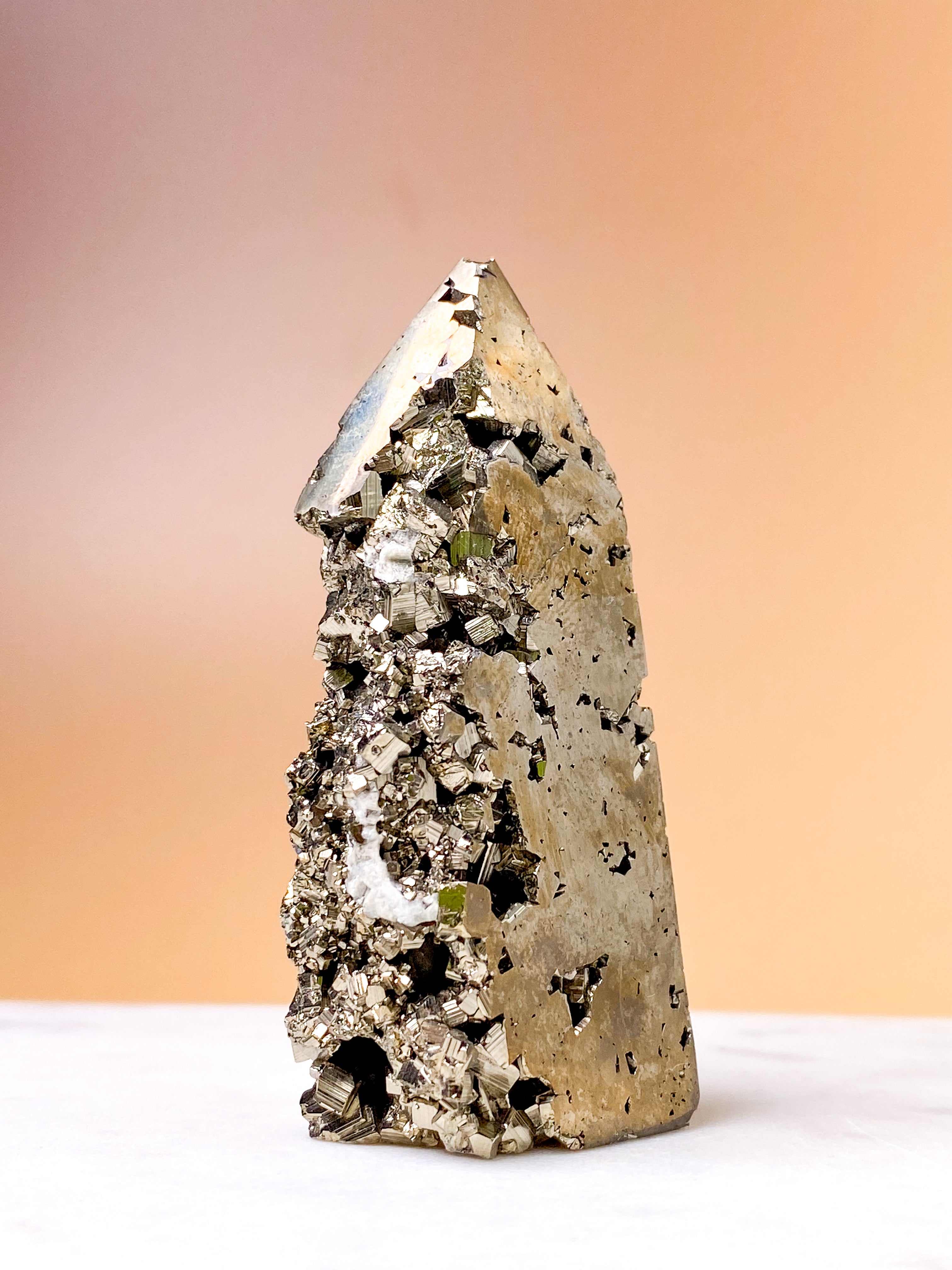 Druzy Pyrit Tårn (Nr. 3)