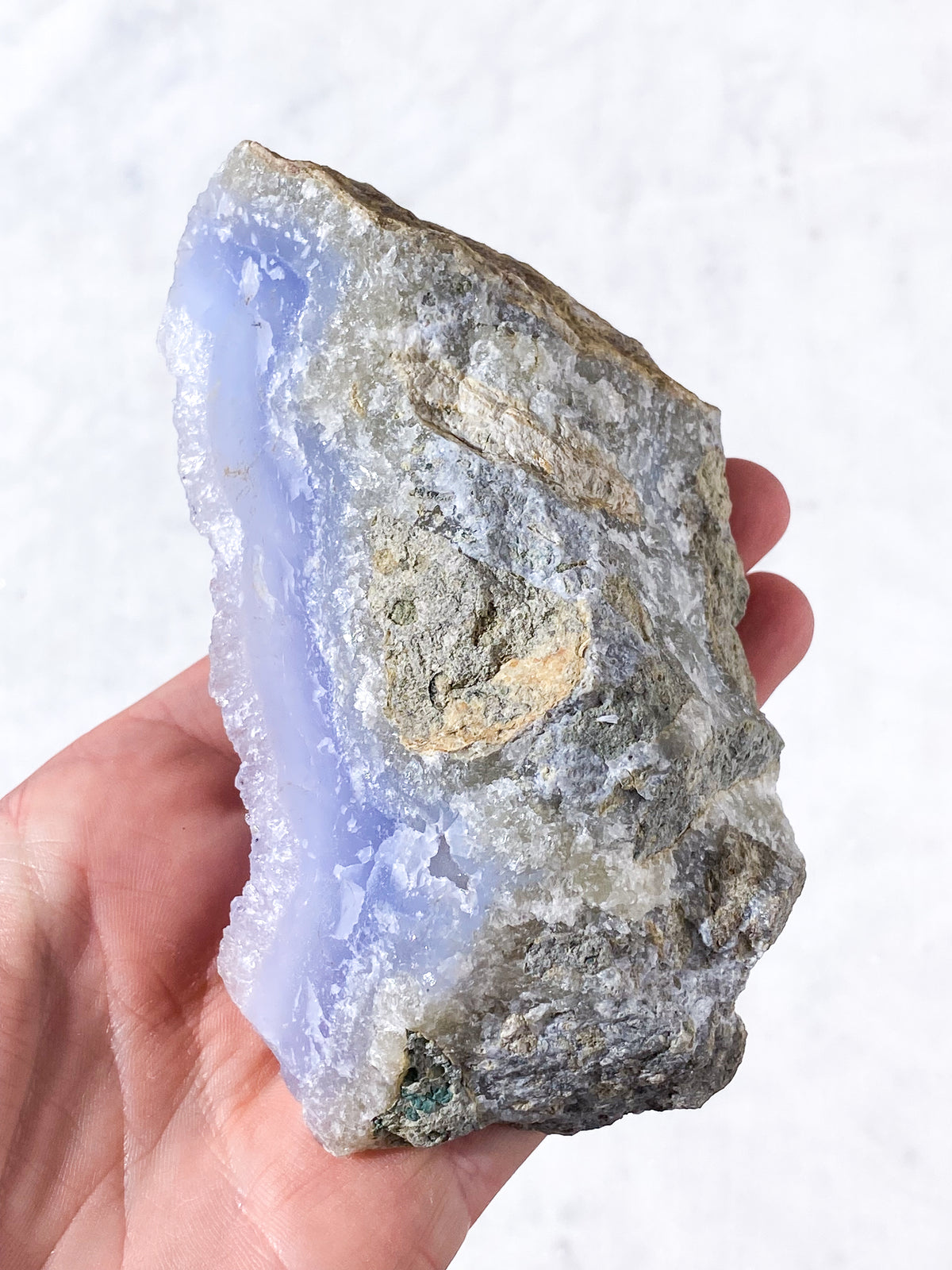 Druzy Blond Agat Rå (Nr. 21)