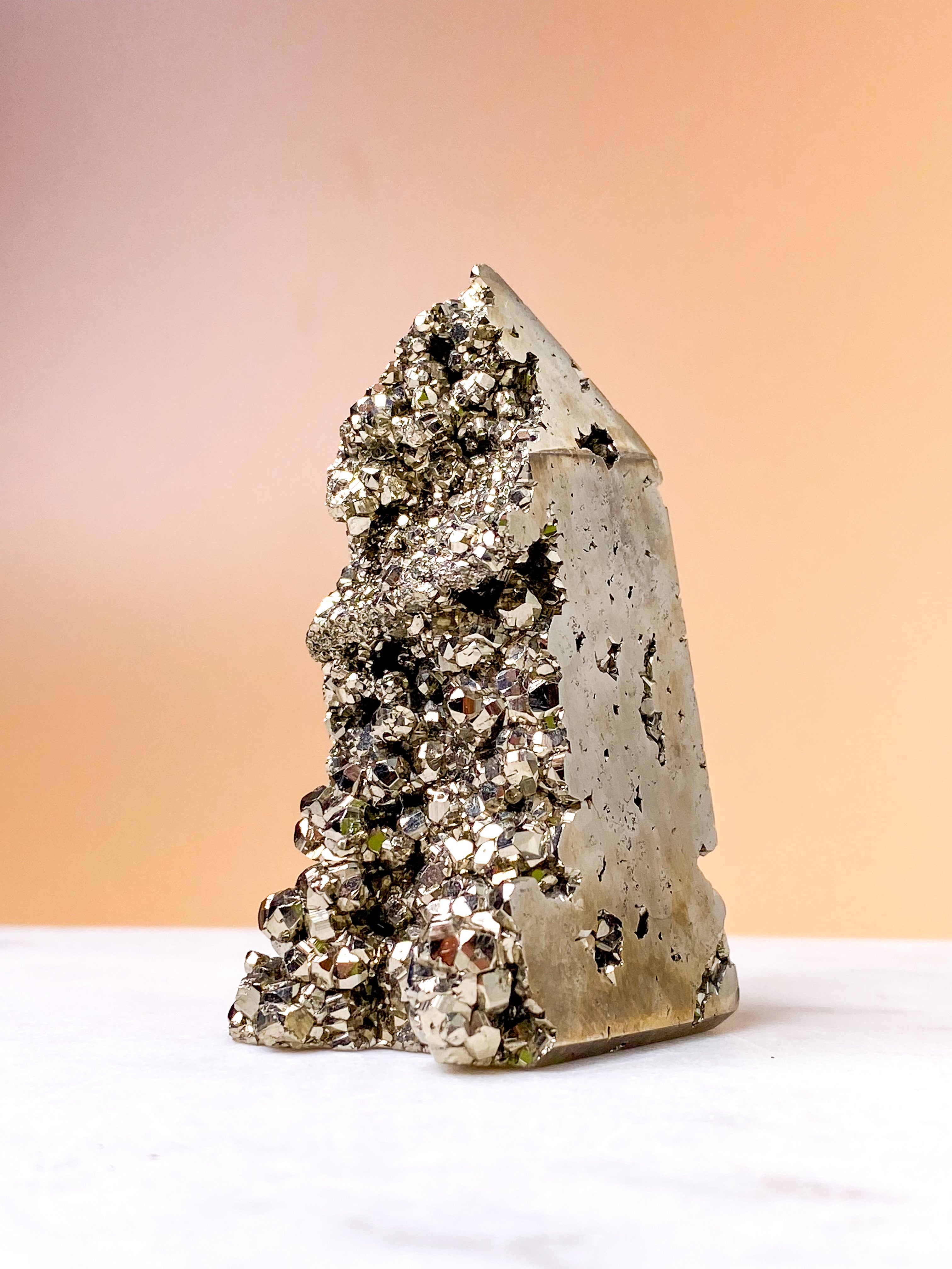 Druzy Pyrit Tårn (Nr. 4)
