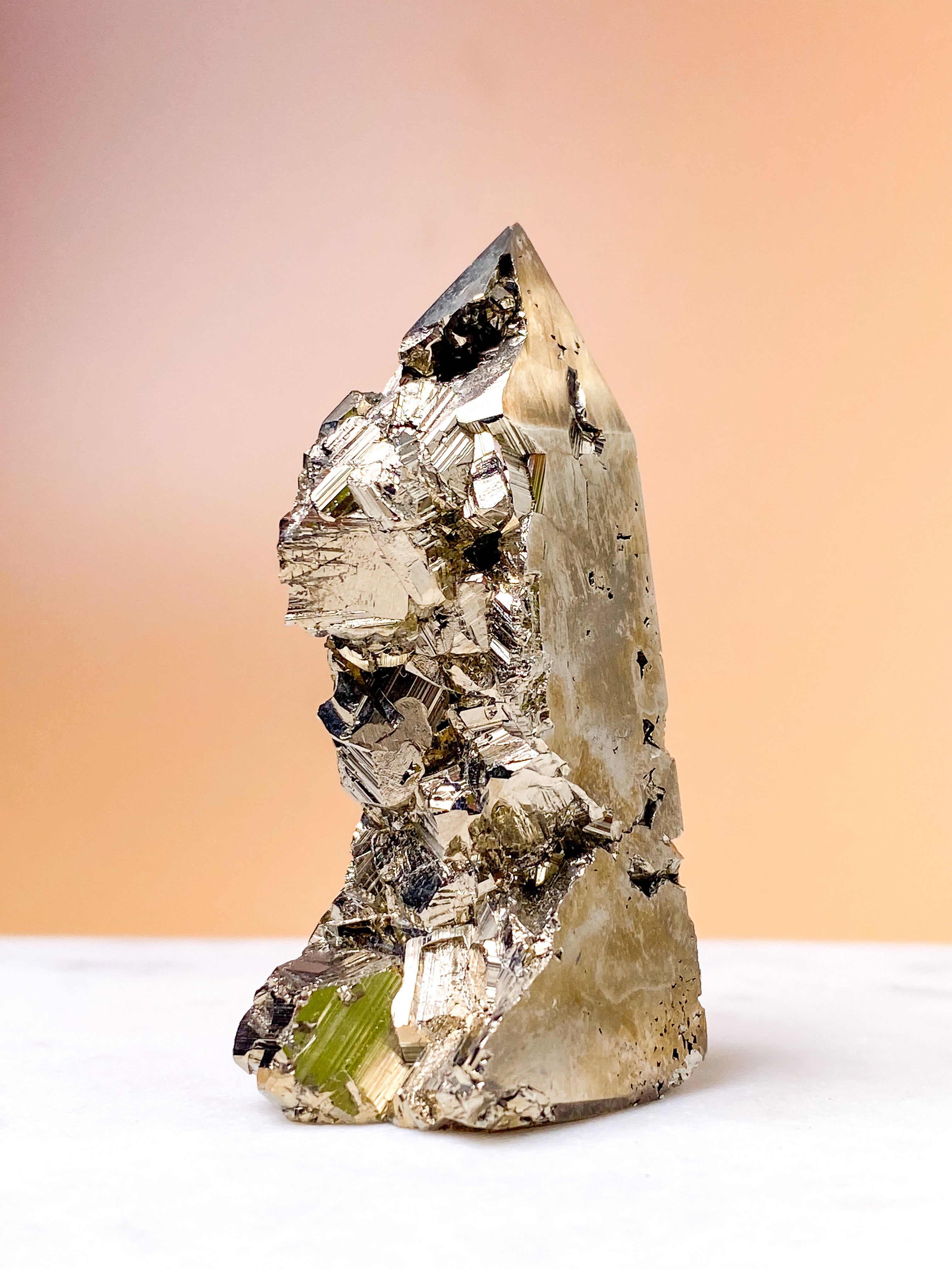 Druzy Pyrit Tårn (Nr. 15)