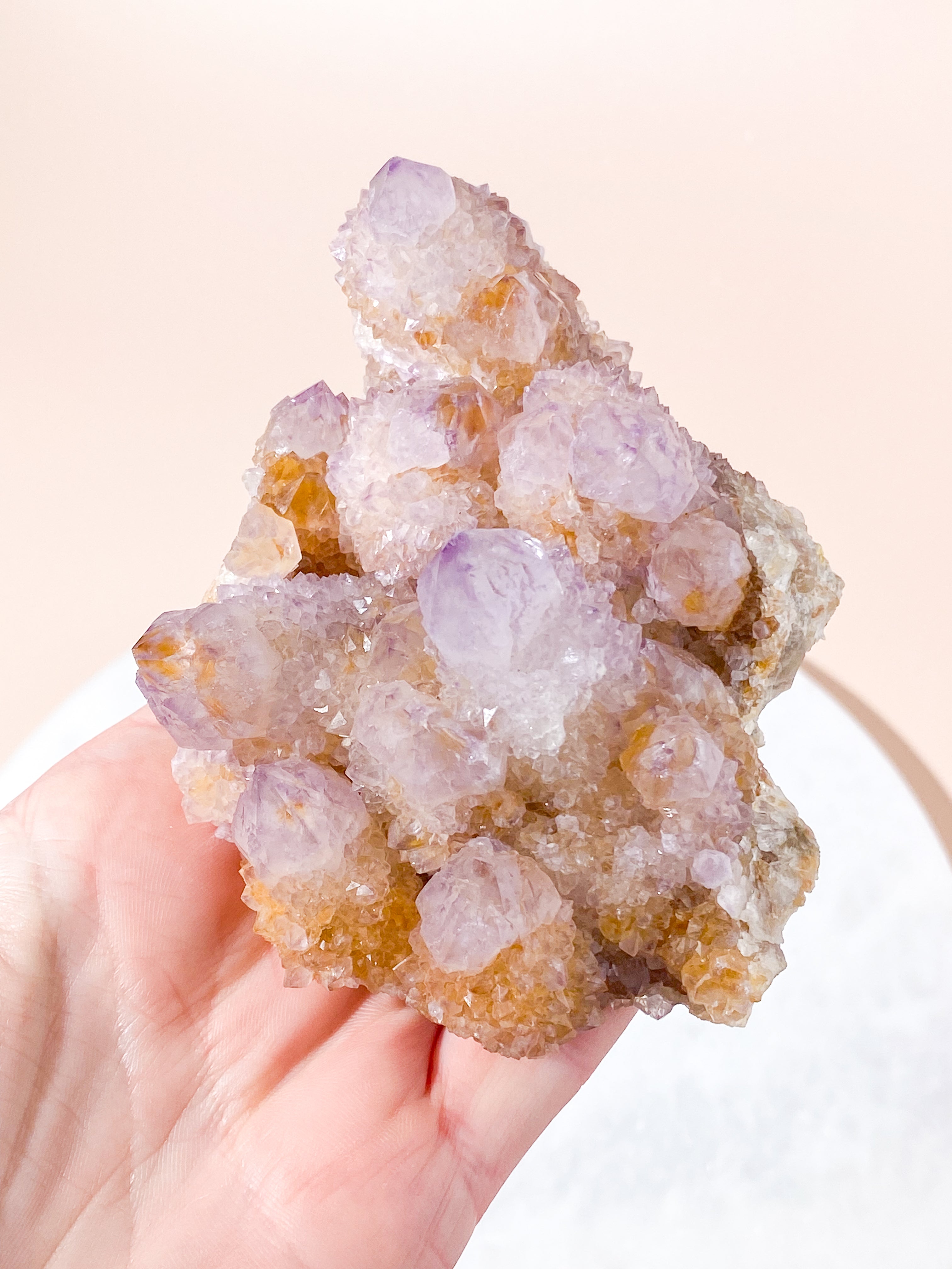 Mellan Spirit Quartz Ametistkluster (Nr. 17)
