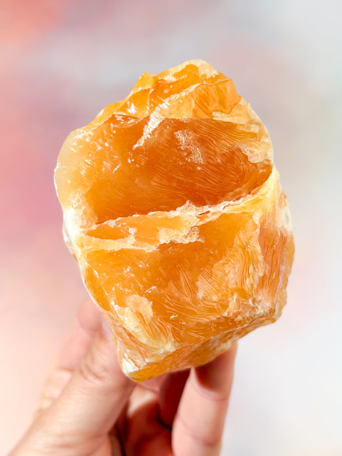 Orange Calcit Rå (Nr. 1)