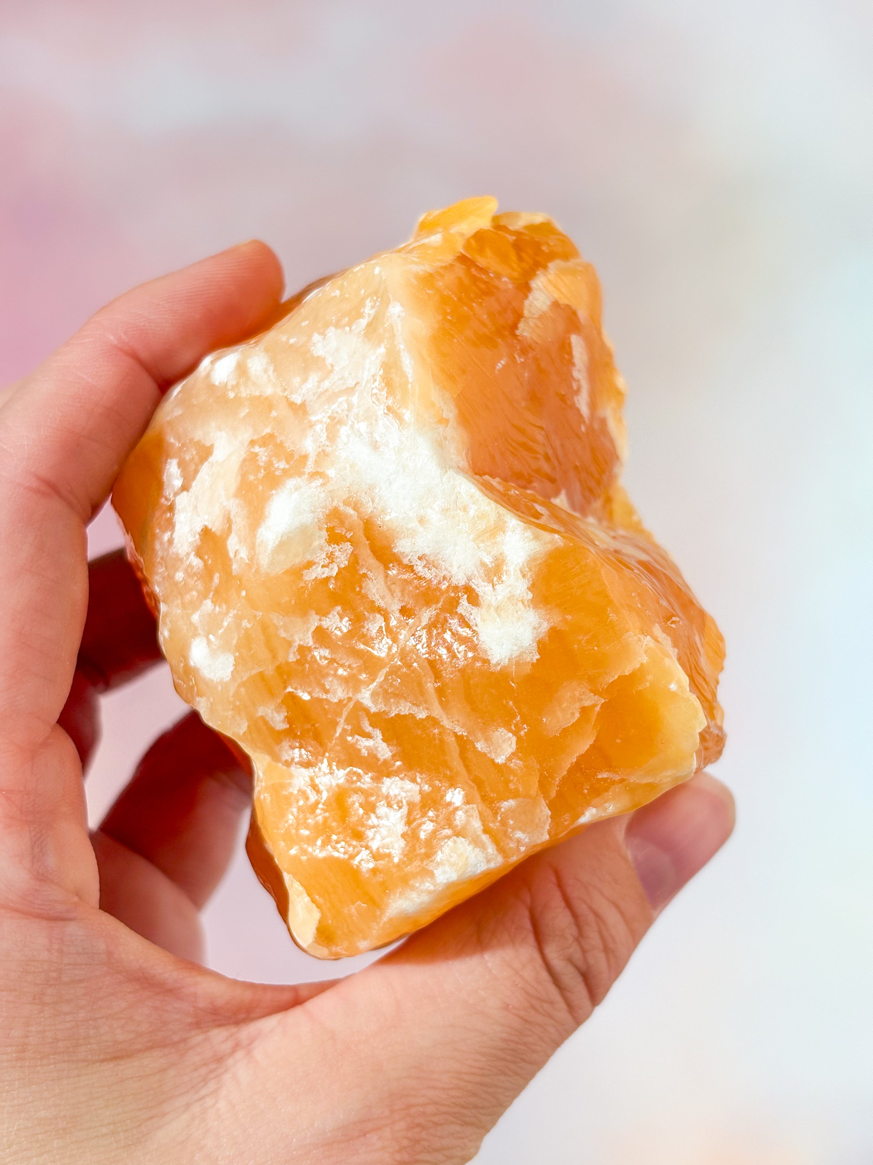 Orange Calcit Rå (Nr. 1)