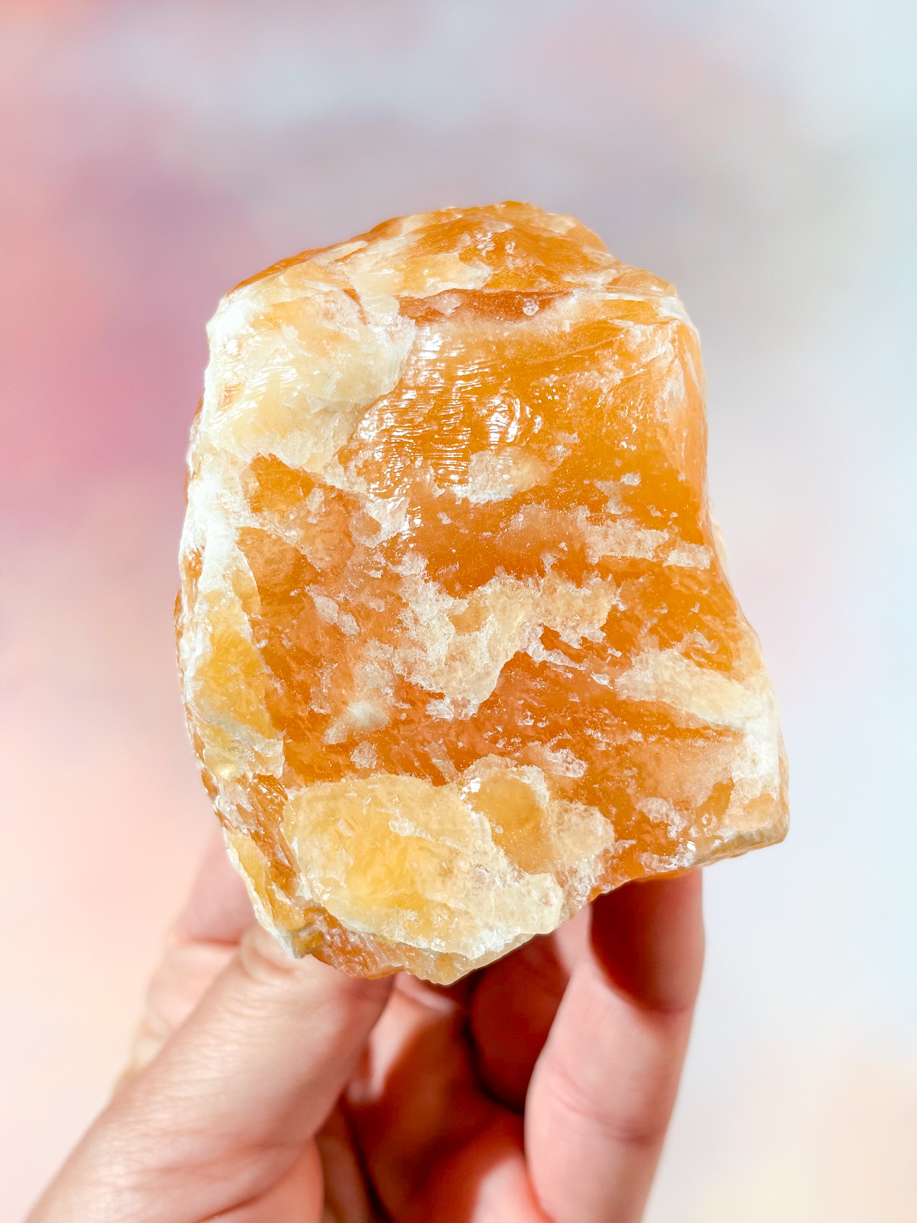 Orange Calcit Rå (Nr. 4)