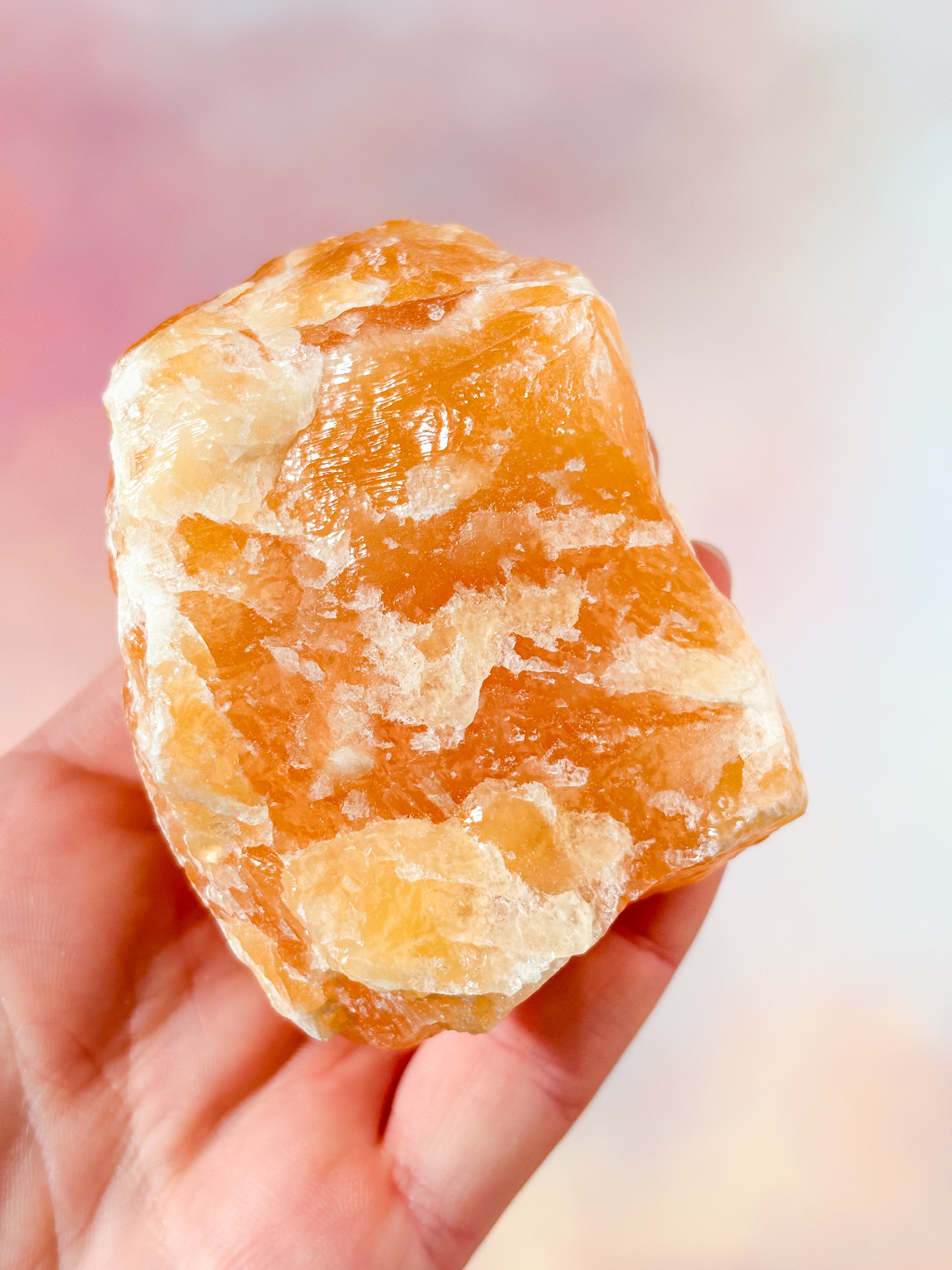 Orange Calcit Rå (Nr. 4)