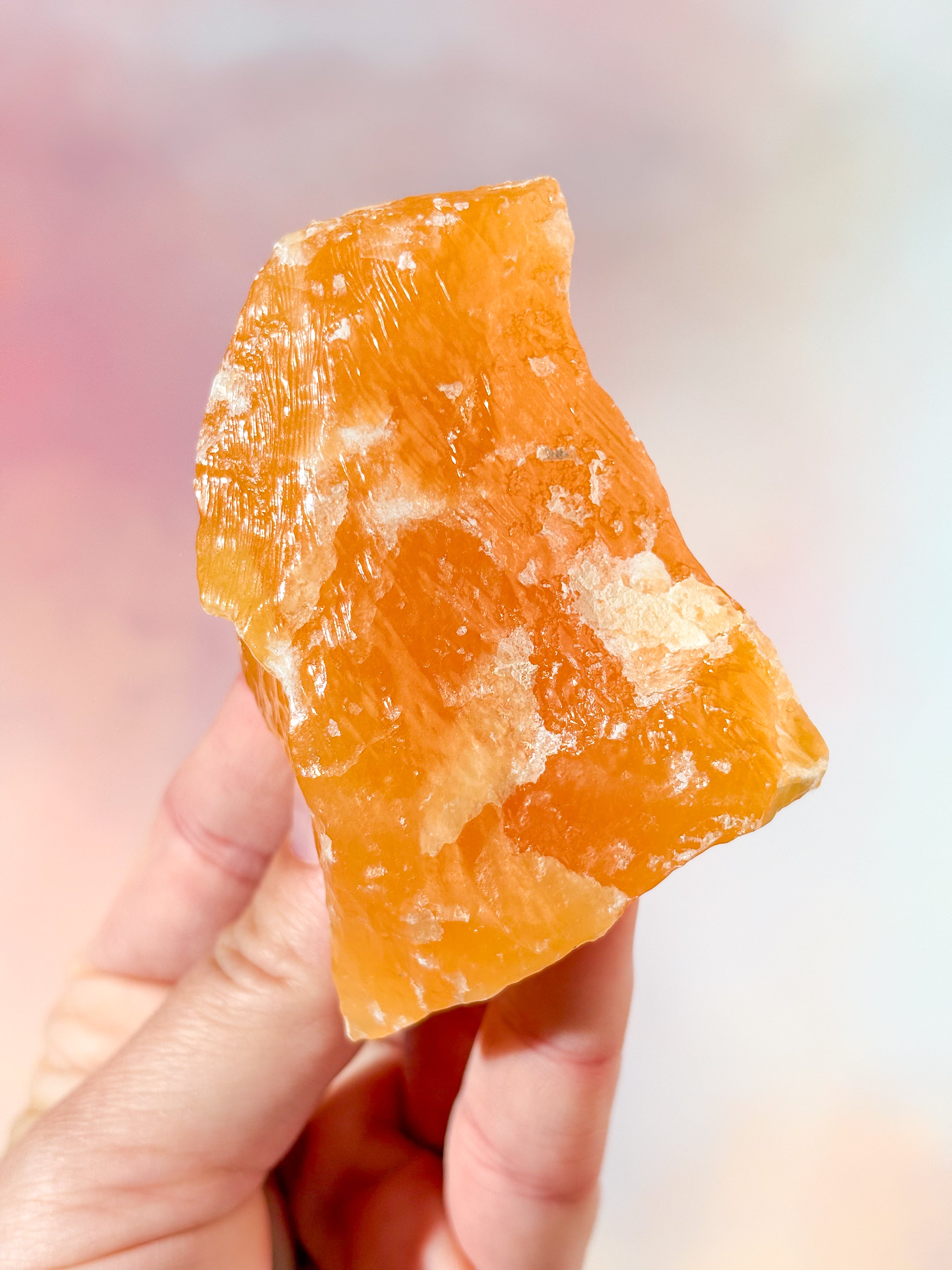 Orange Calcit Rå (Nr. 5)