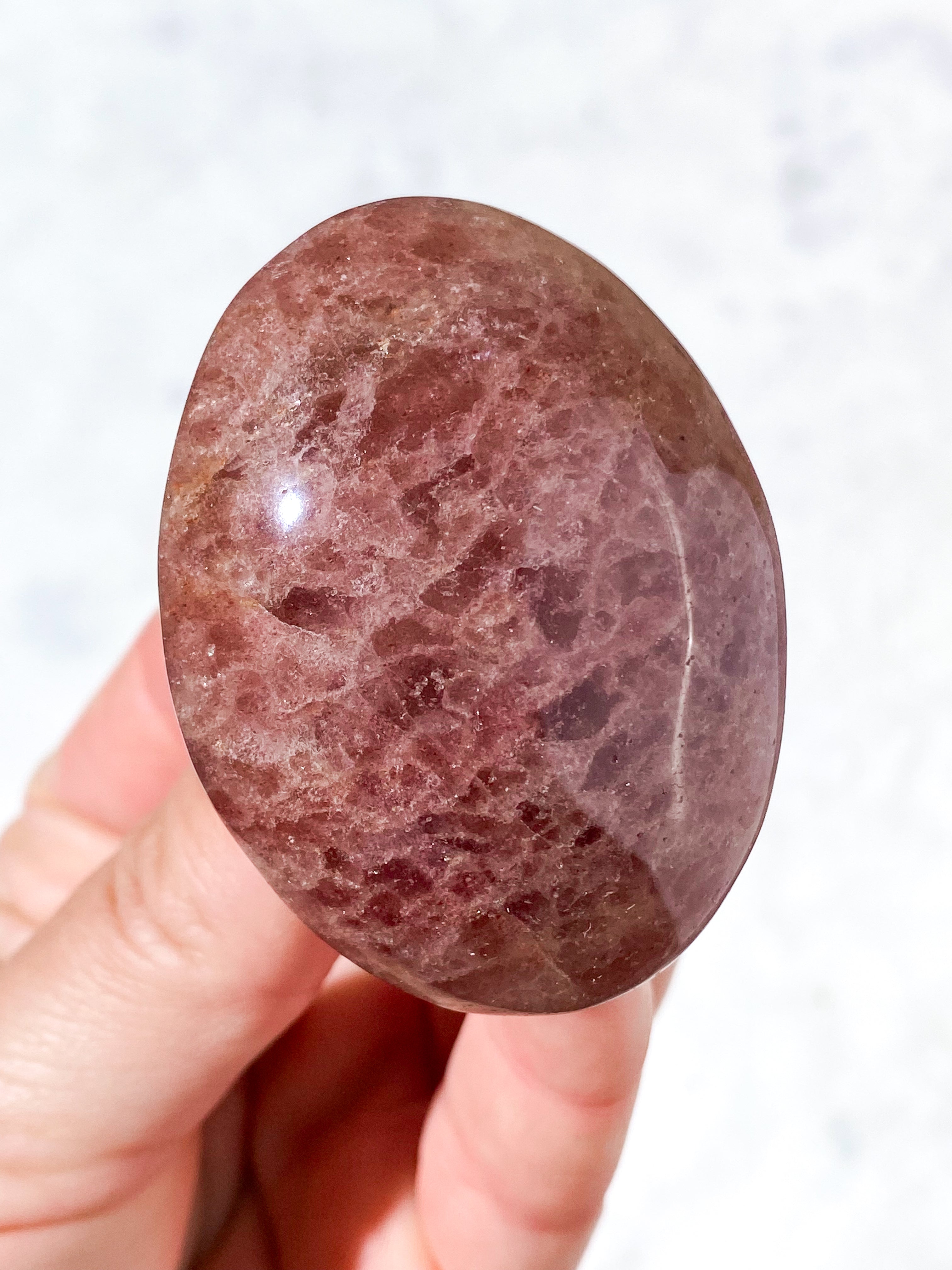 Jordbær Kvarts Palmstone (Nr. 10)