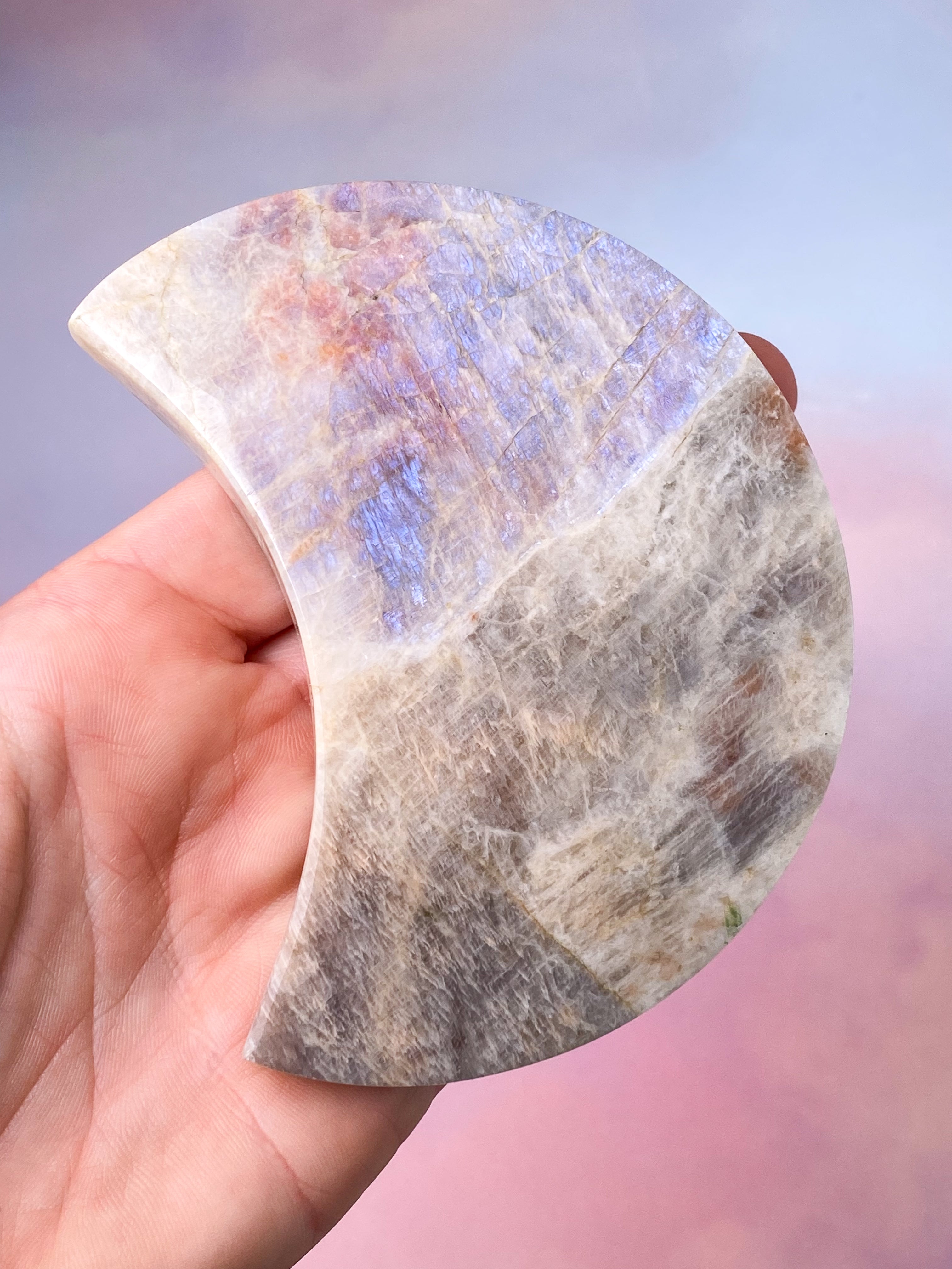 Rainbow Moonstone Palmstone