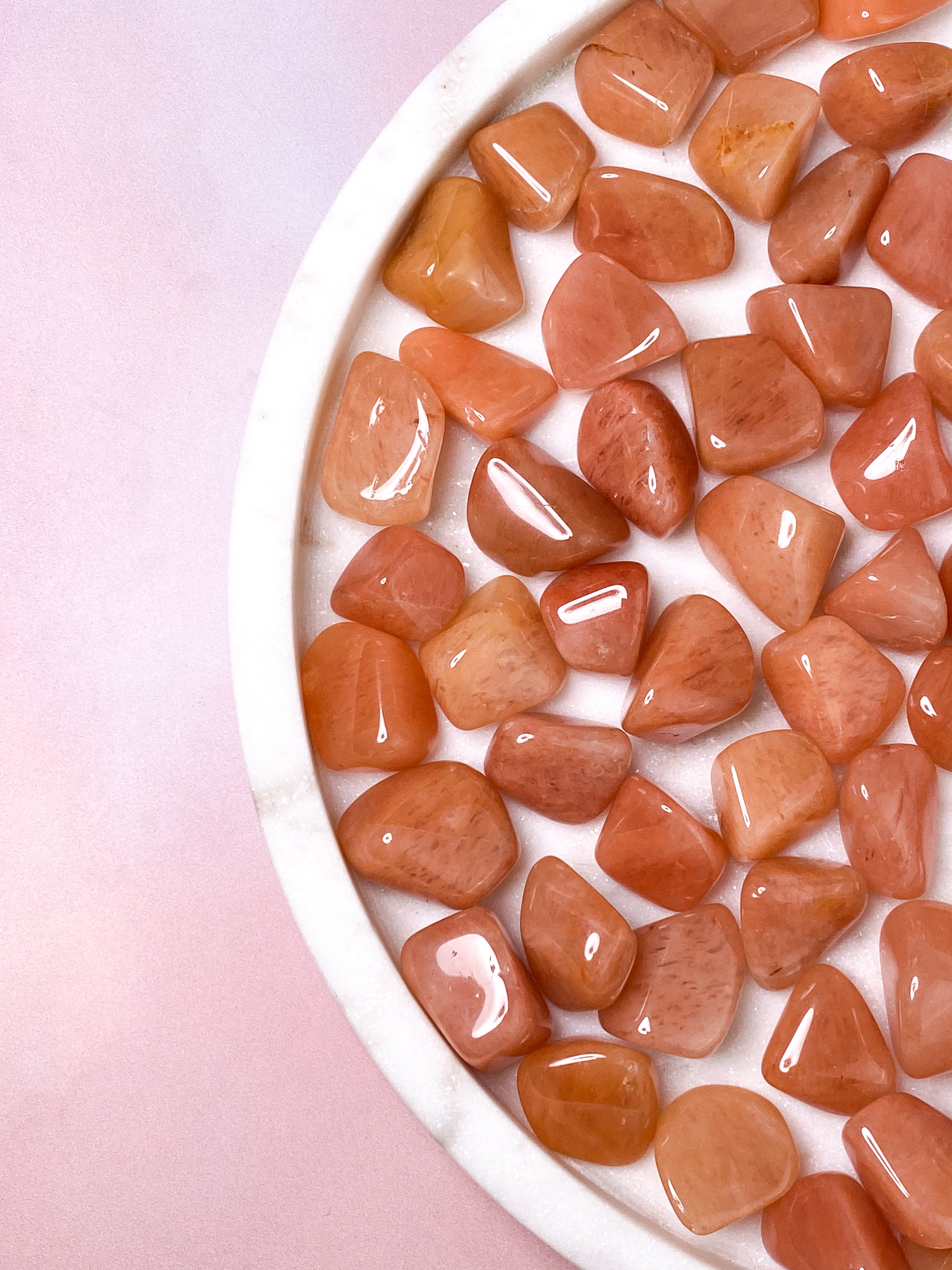 Orange Aventurine Palm Stone