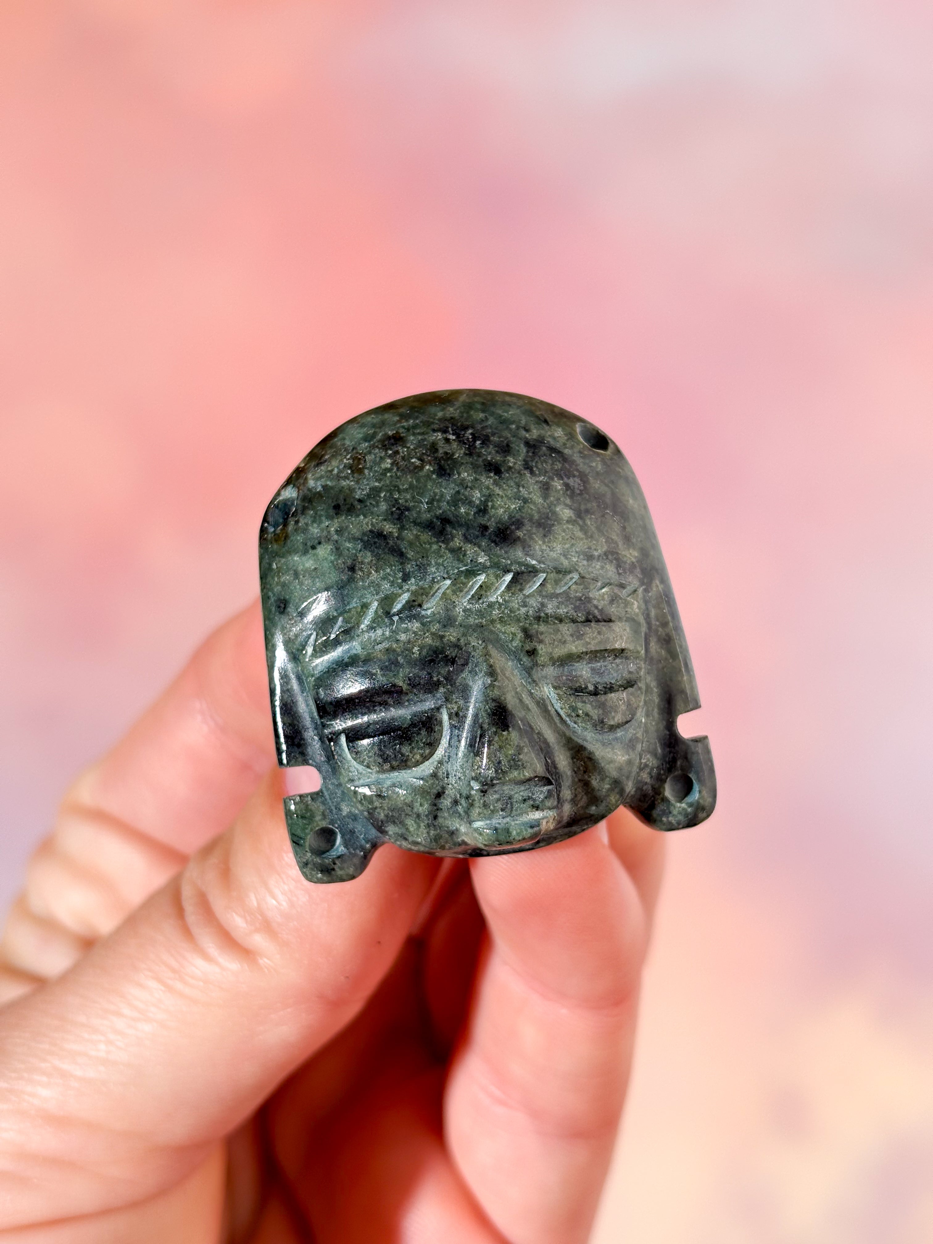 Nefrit Jade Maya Maske (Nr. 1)