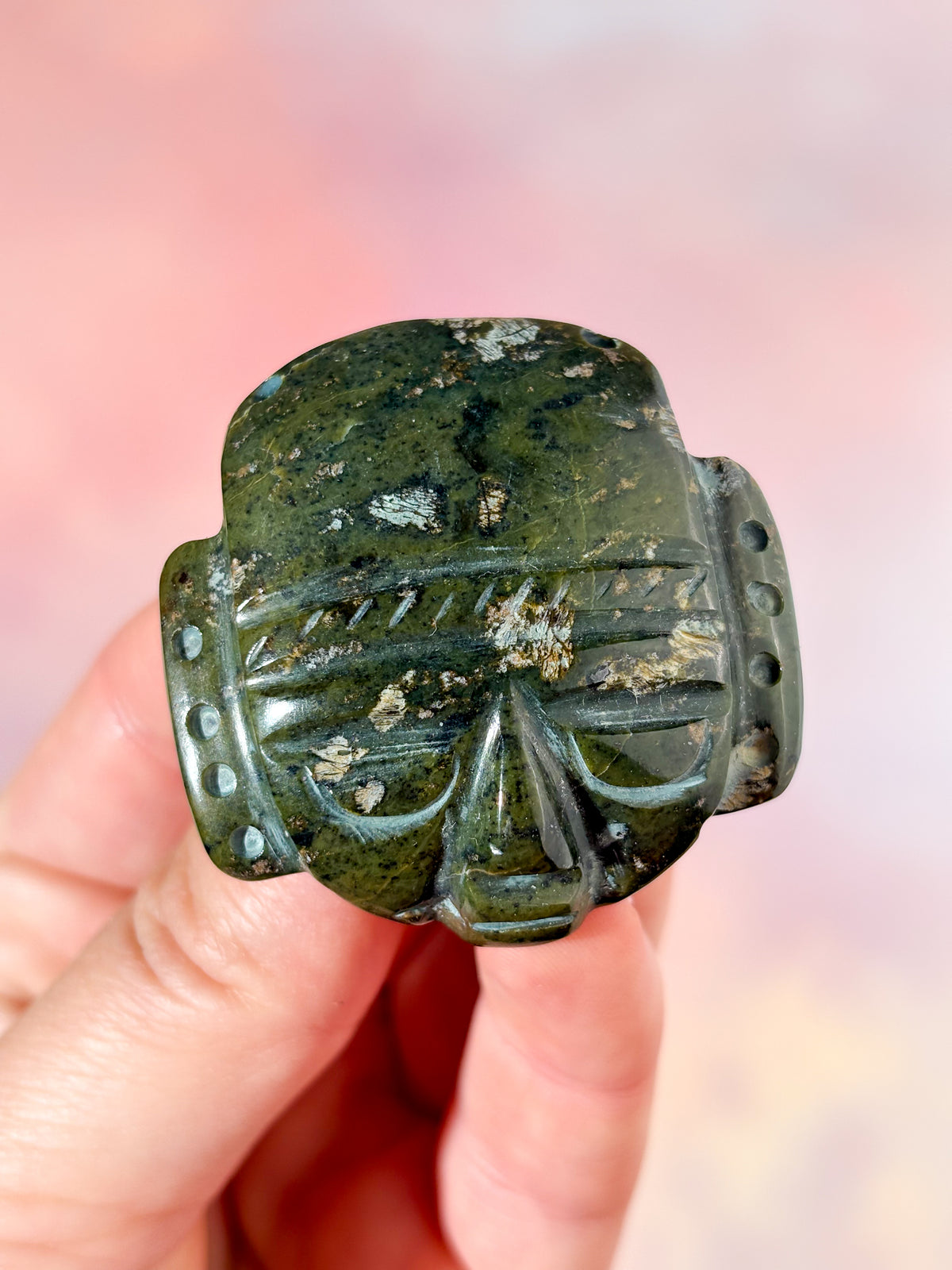 Nefrit Jade Maya Maske (Nr. 3)