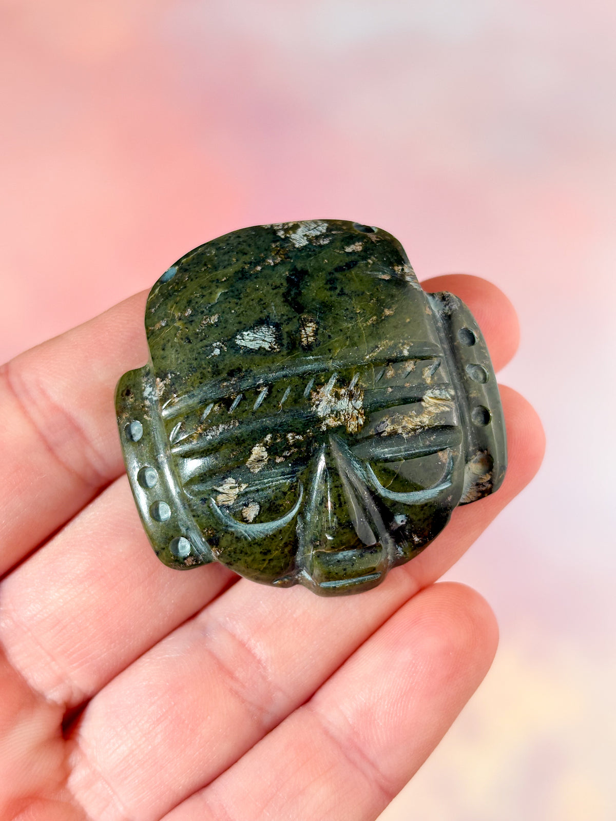 Nefrit Jade Maya Maske (Nr. 3)