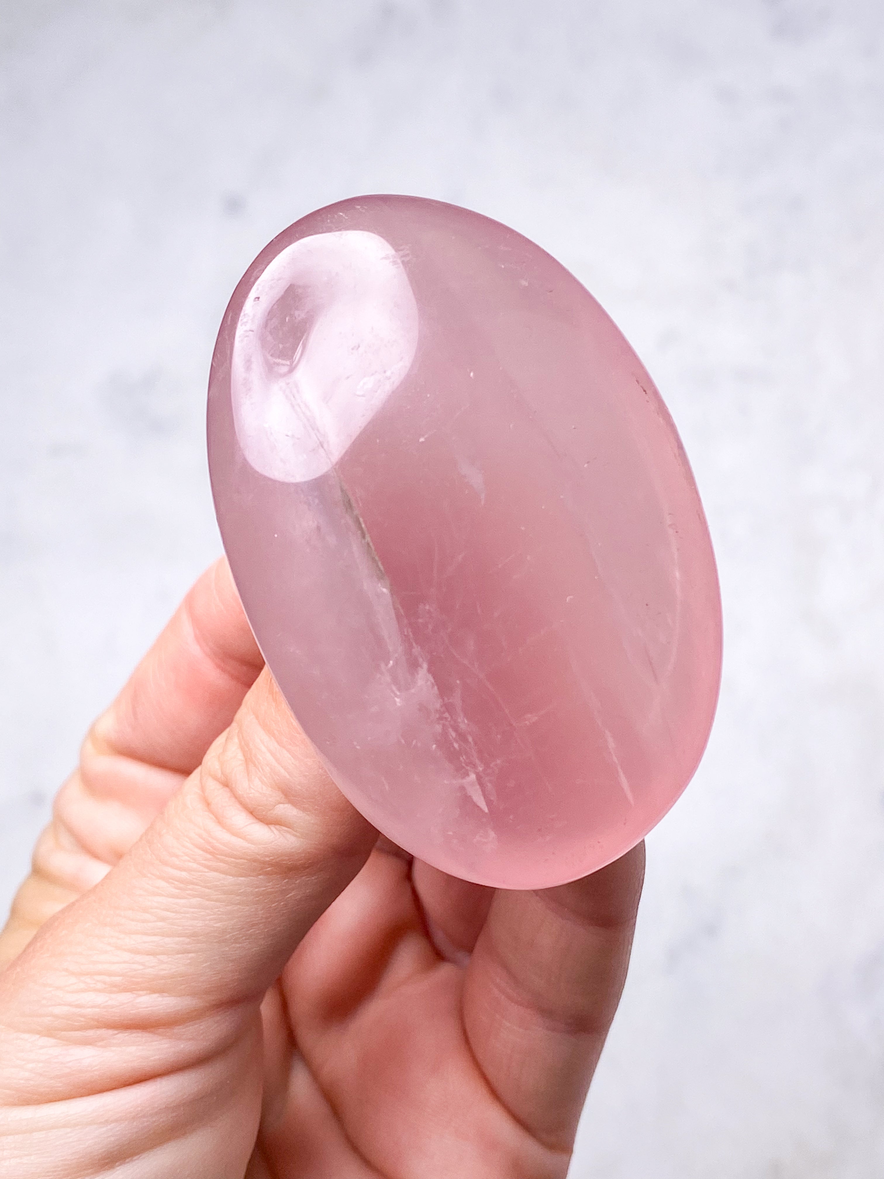 Rosakvarts Palmstone (Nr. 15)