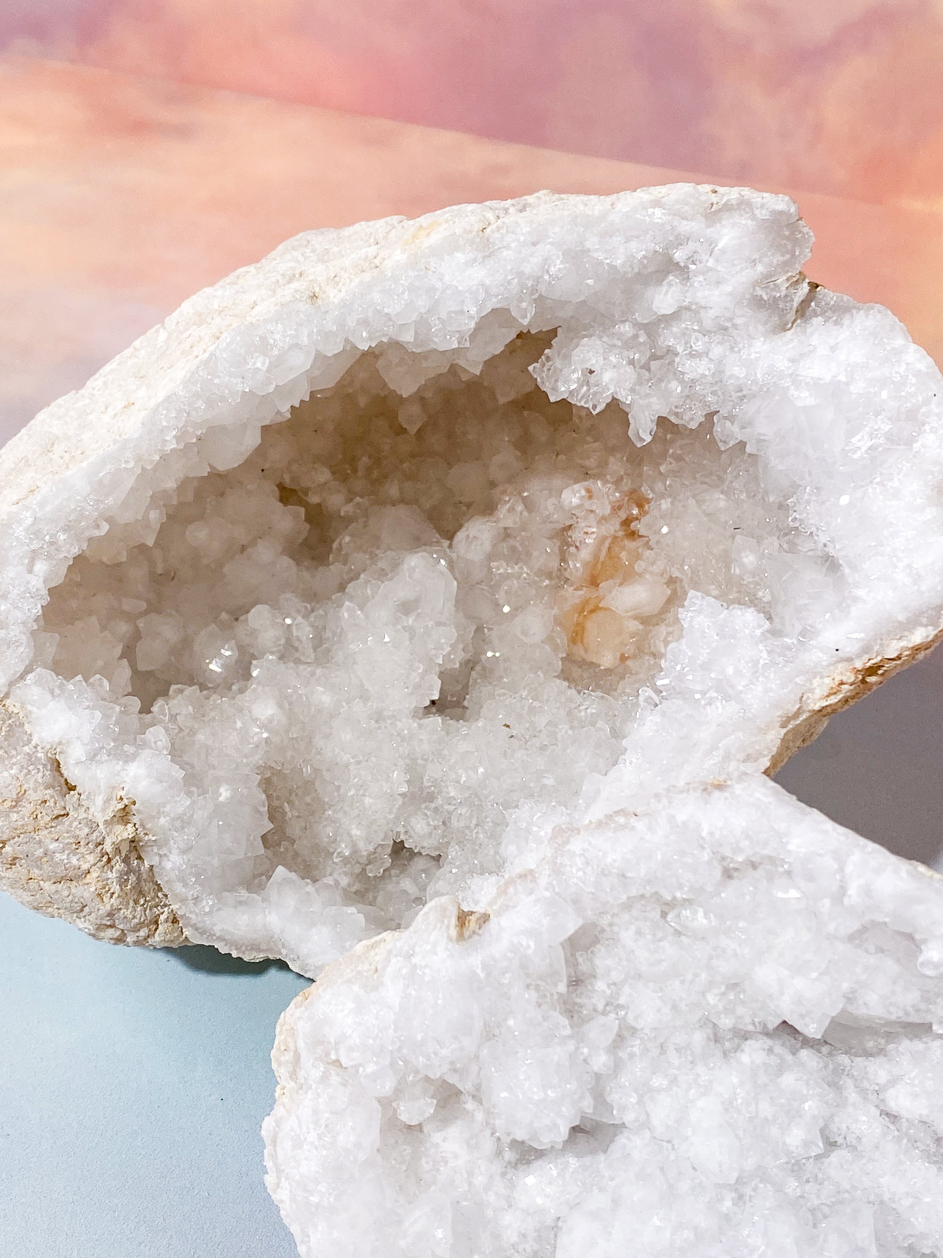 XL Bjergkrystal Geode Sæt - 2,1 kg (Nr. 5)