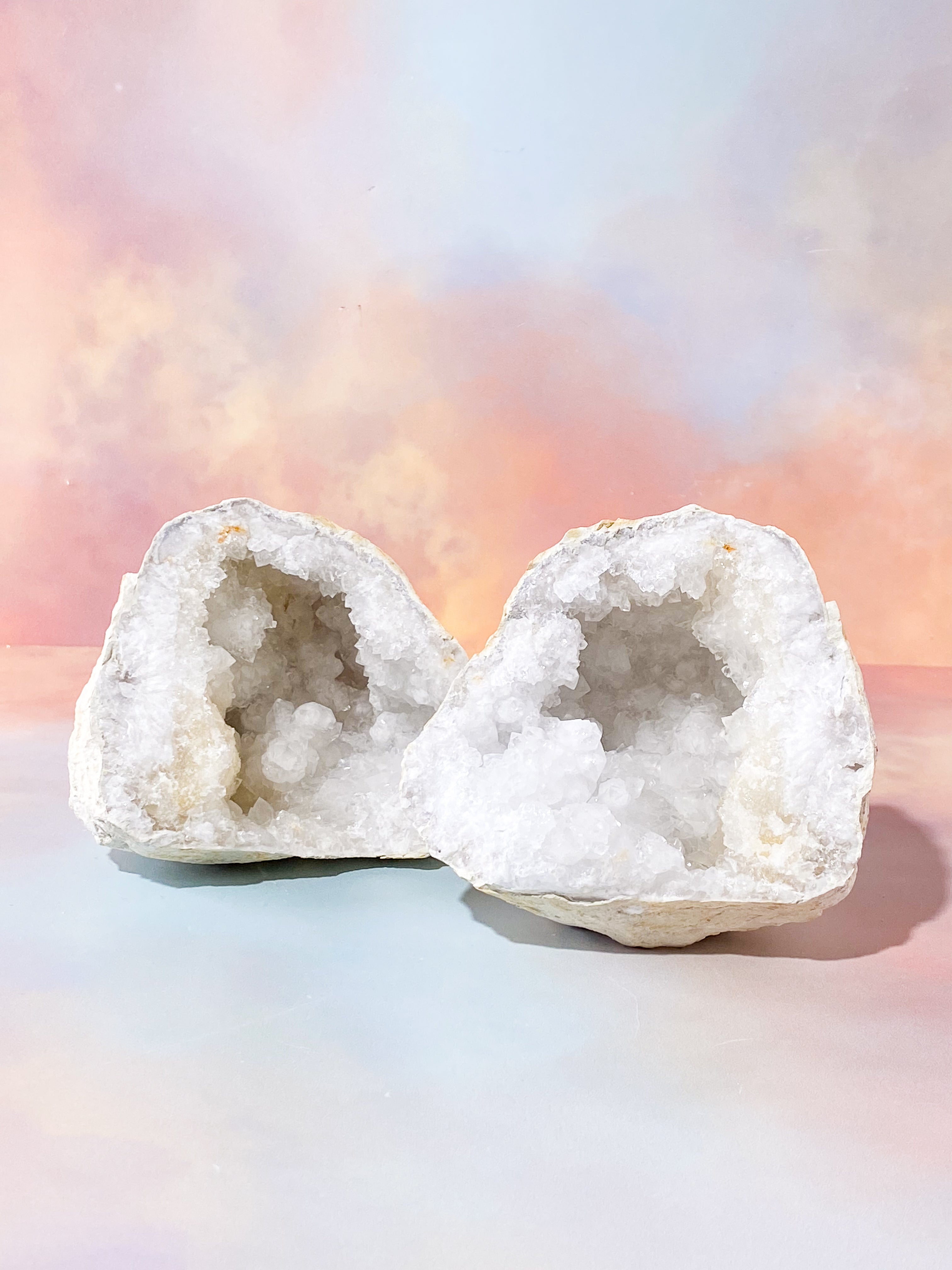 XL Bjergkrystal Geode Sæt - 2,6 kg (Nr. 8)