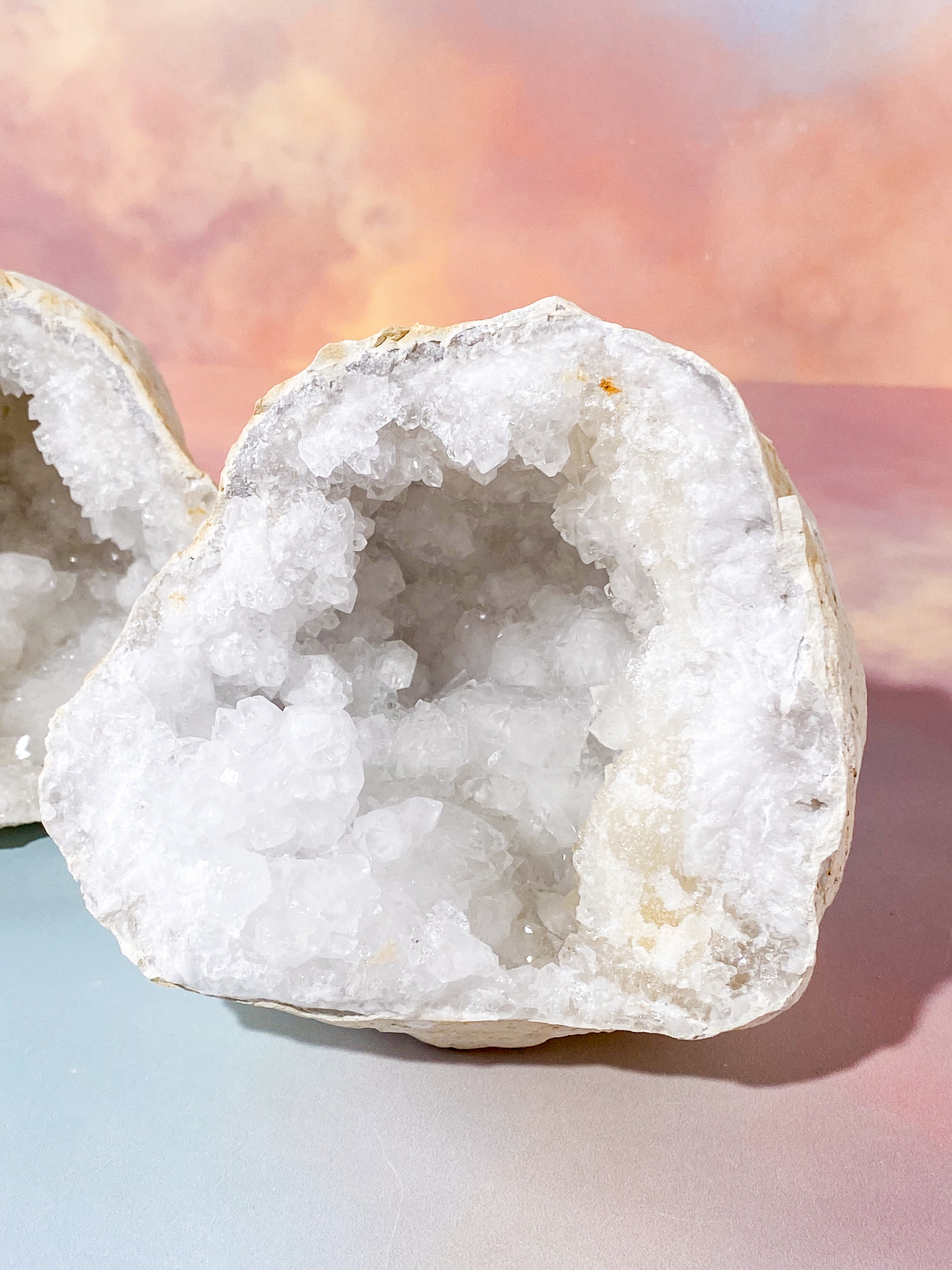 XL Bjergkrystal Geode Sæt - 2,6 kg (Nr. 8)