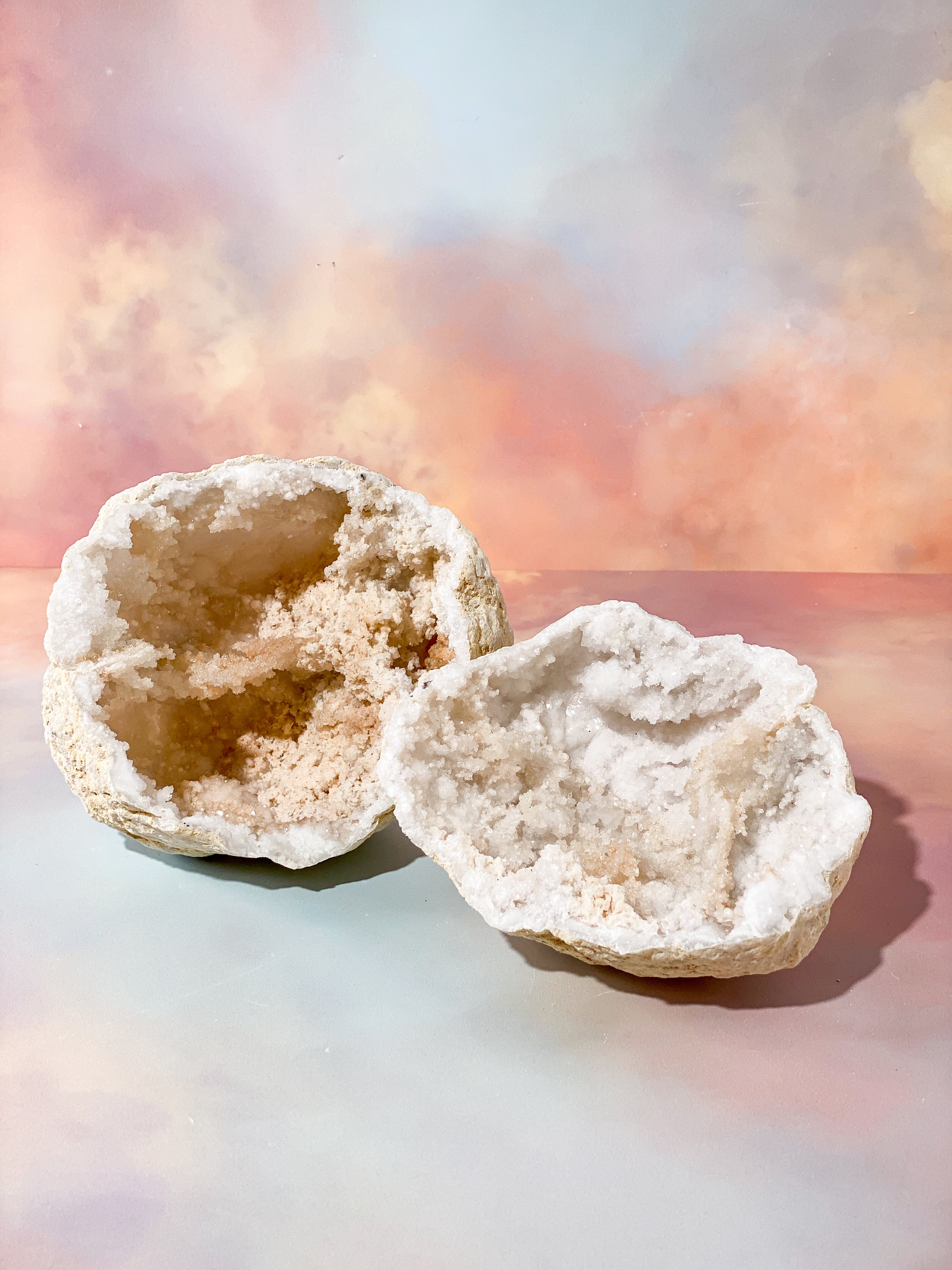XL Bjergkrystal Geode Sæt - 1,7 kg (Nr. 11)
