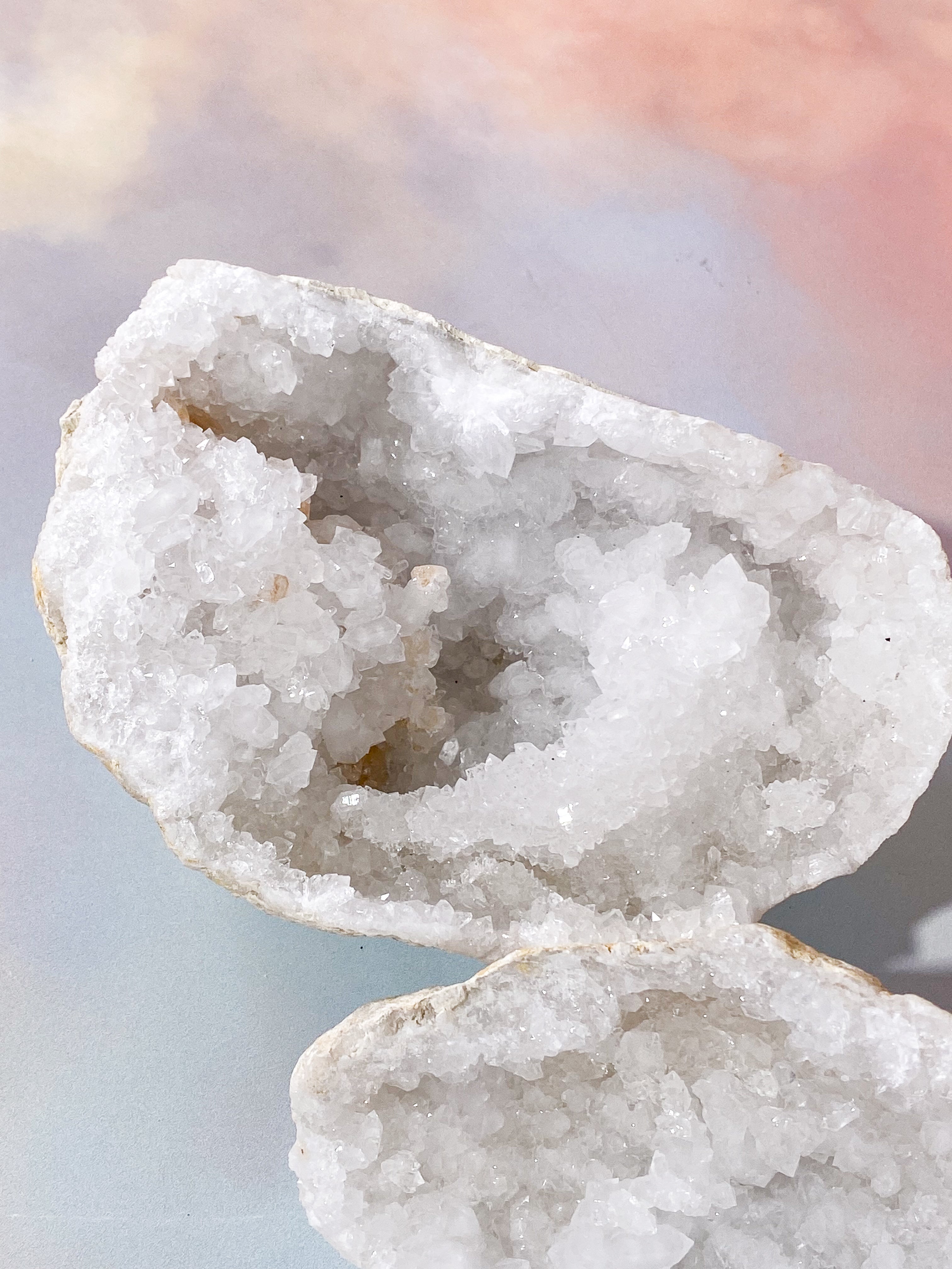 XL Bjergkrystal Geode Sæt - 1,9 kg (Nr. 12)