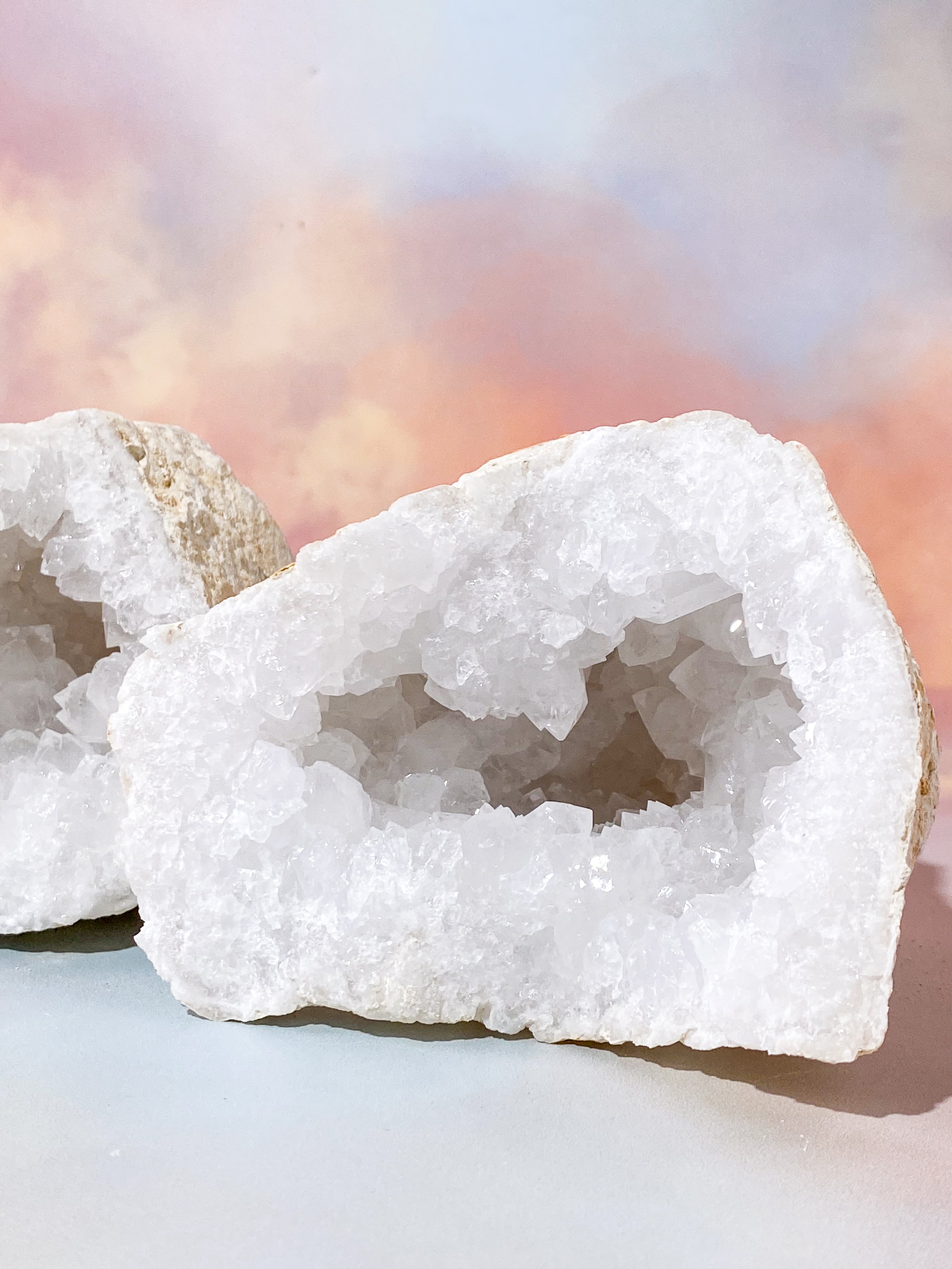 XL Bjergkrystal Geode Sæt - 2,9 kg (Nr. 16)